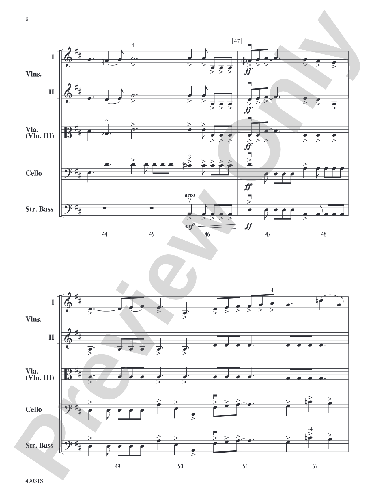 Into the Stars: String Orchestra Conductor Score & Parts
