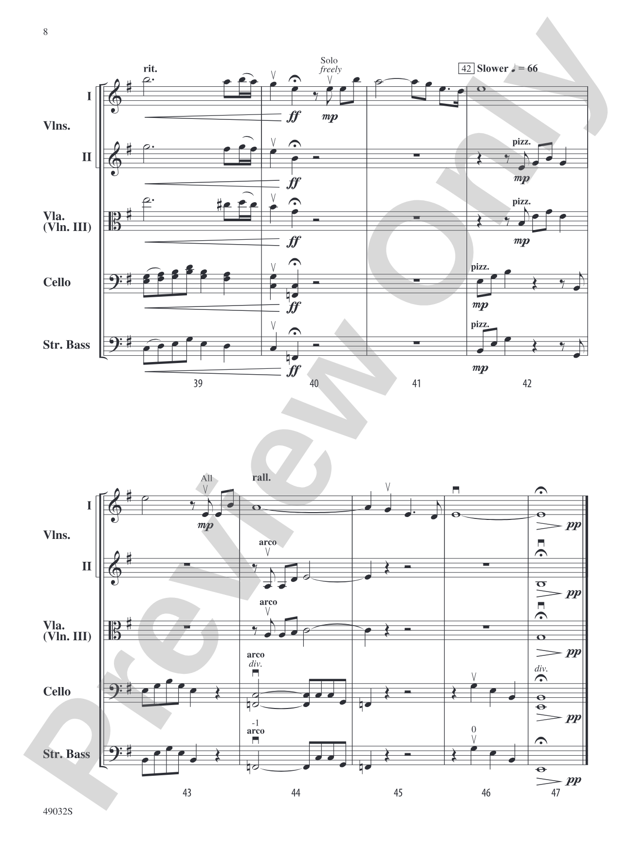 Wayfaring Stranger: Score