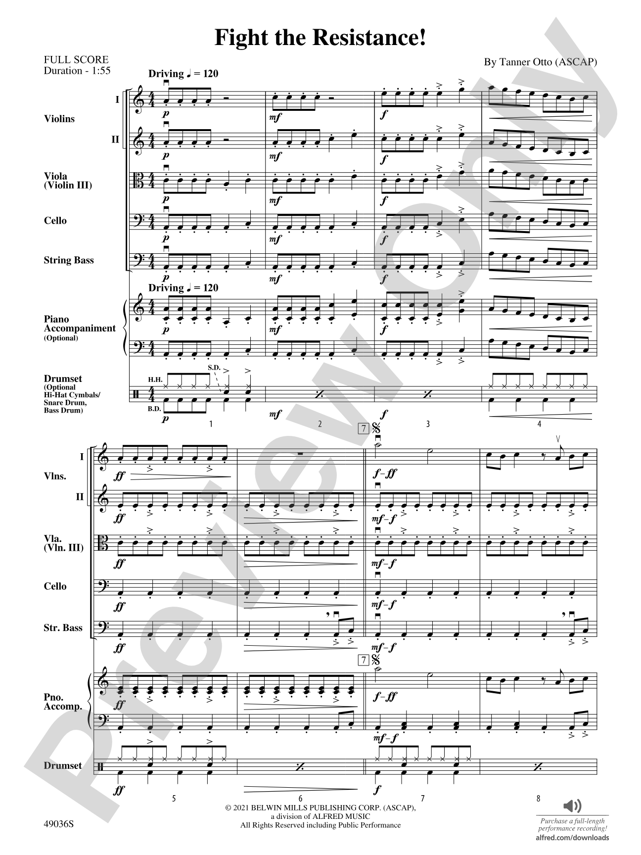 Fight the Resistance!: String Orchestra Conductor Score & Parts