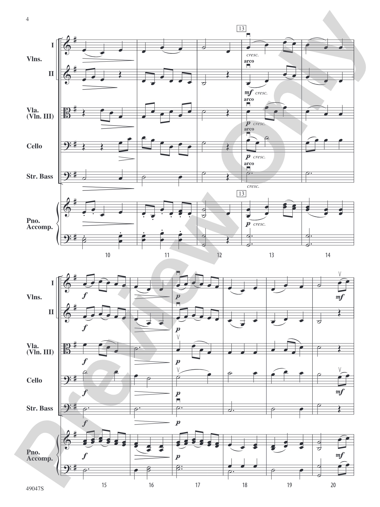 The Ash Grove: Flexible String Ensemble Conductor Score & Parts