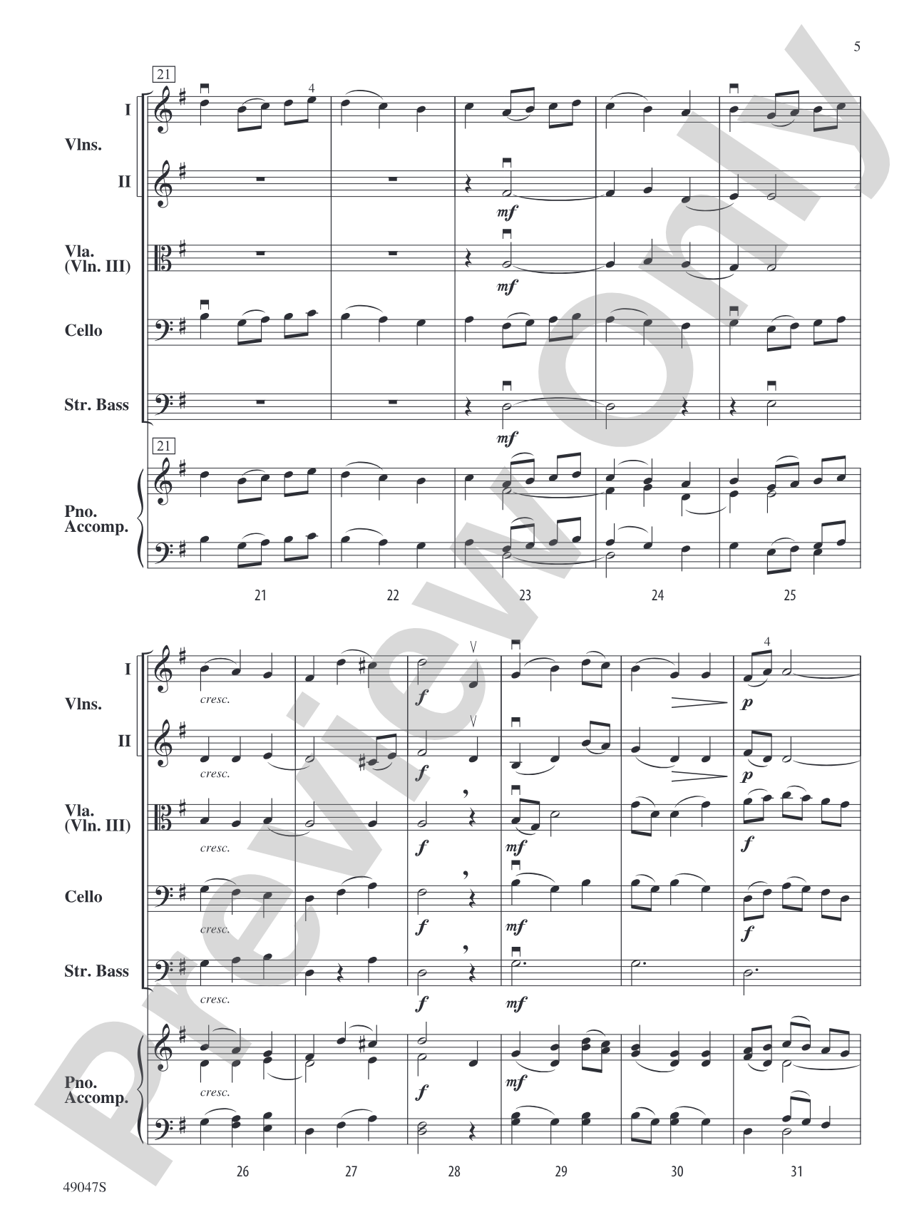 The Ash Grove: Flexible String Ensemble Conductor Score & Parts