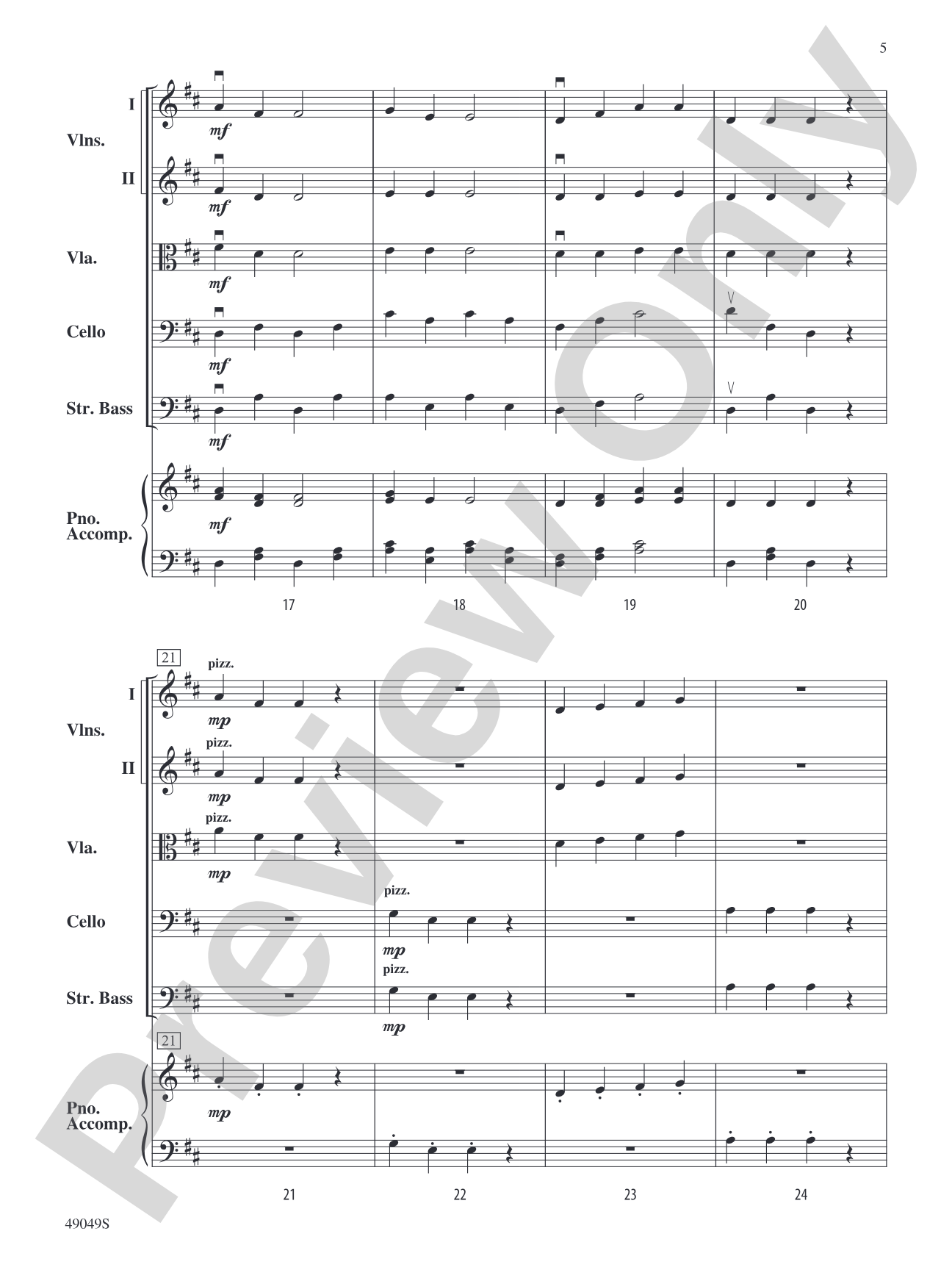 Two German Folk Songs: String Orchestra Conductor Score & Parts