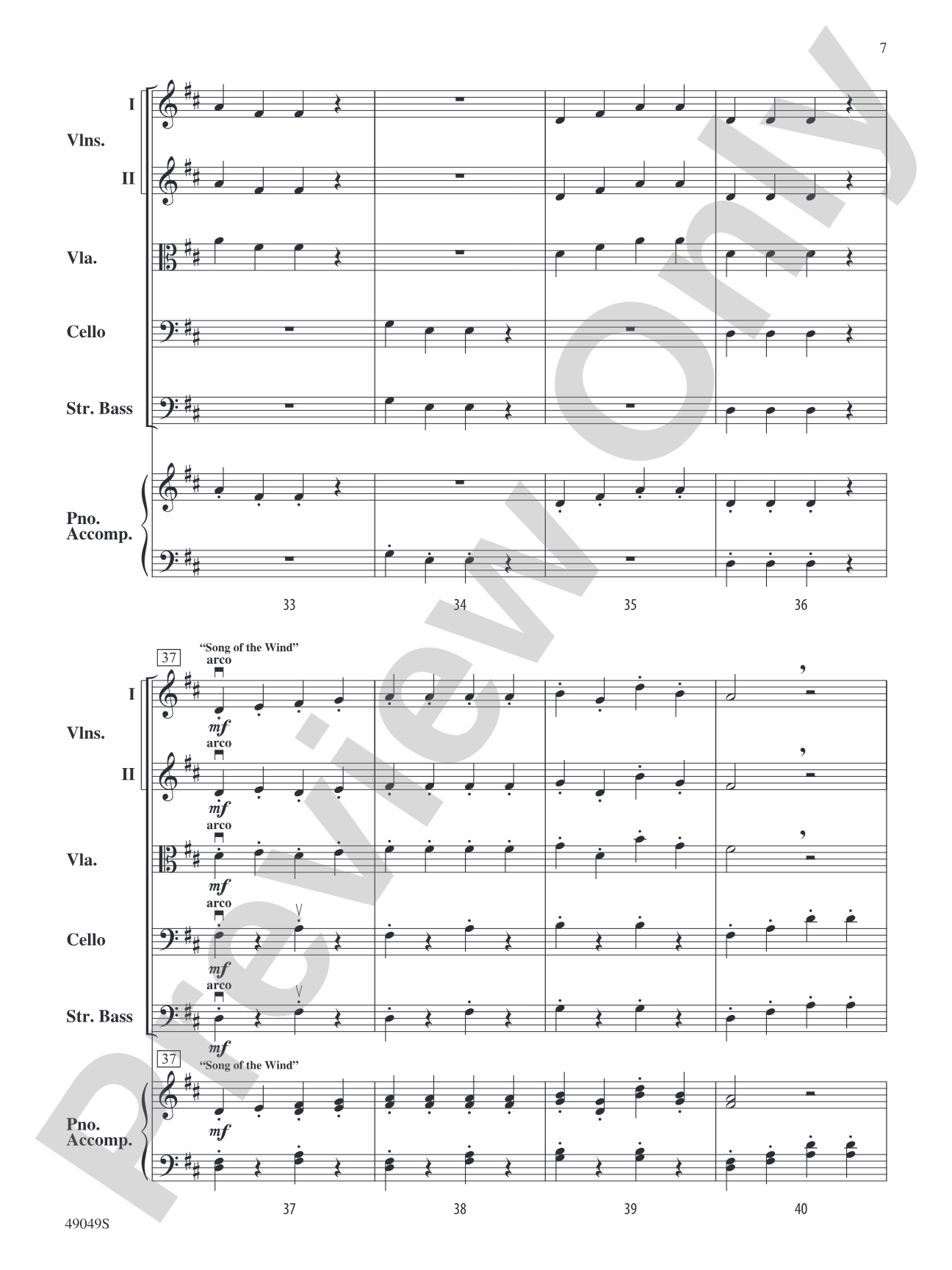 Two German Folk Songs: String Orchestra Conductor Score & Parts