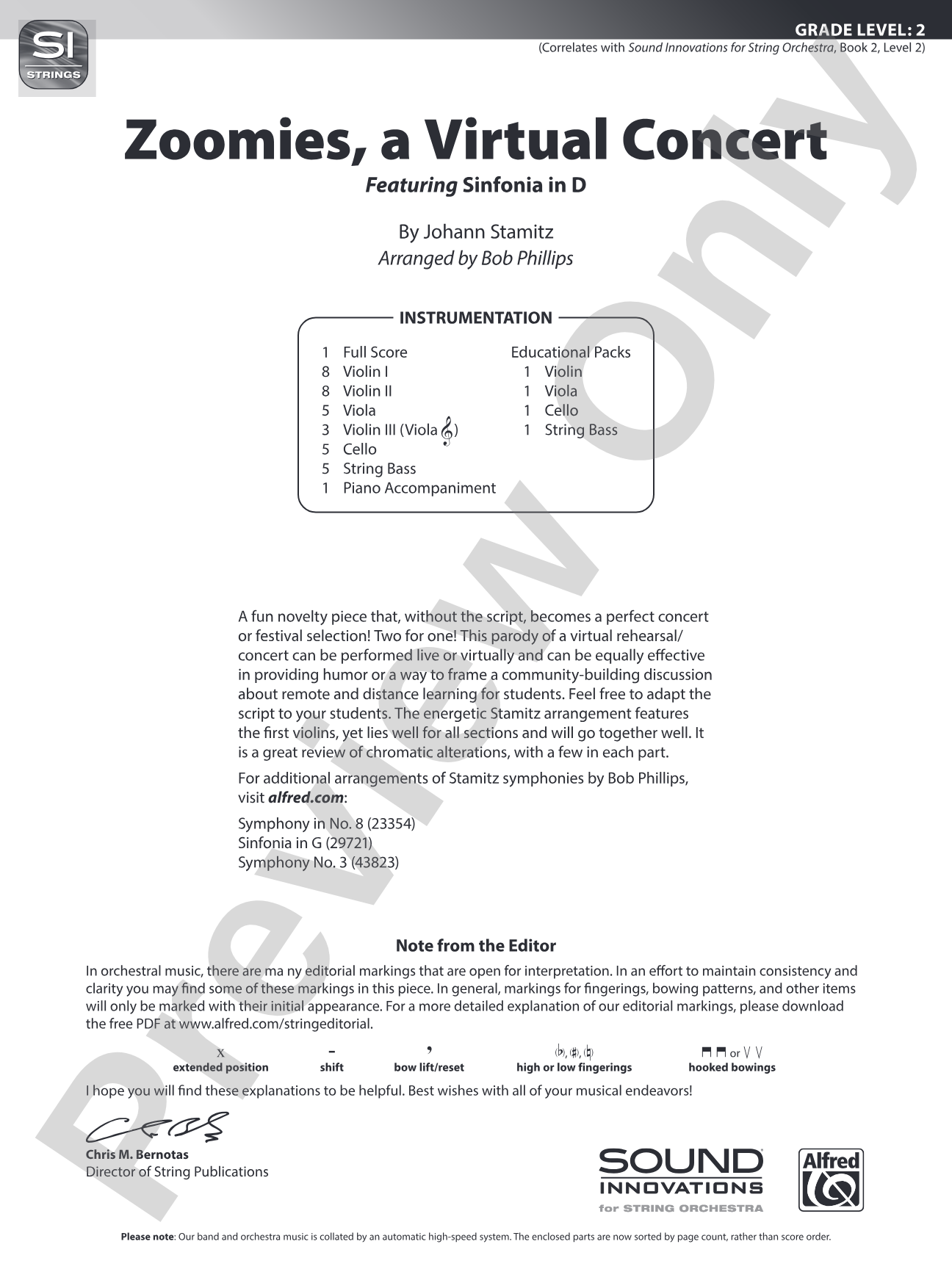 Zoomies, a Virtual Concert: String Orchestra Conductor Score & Parts