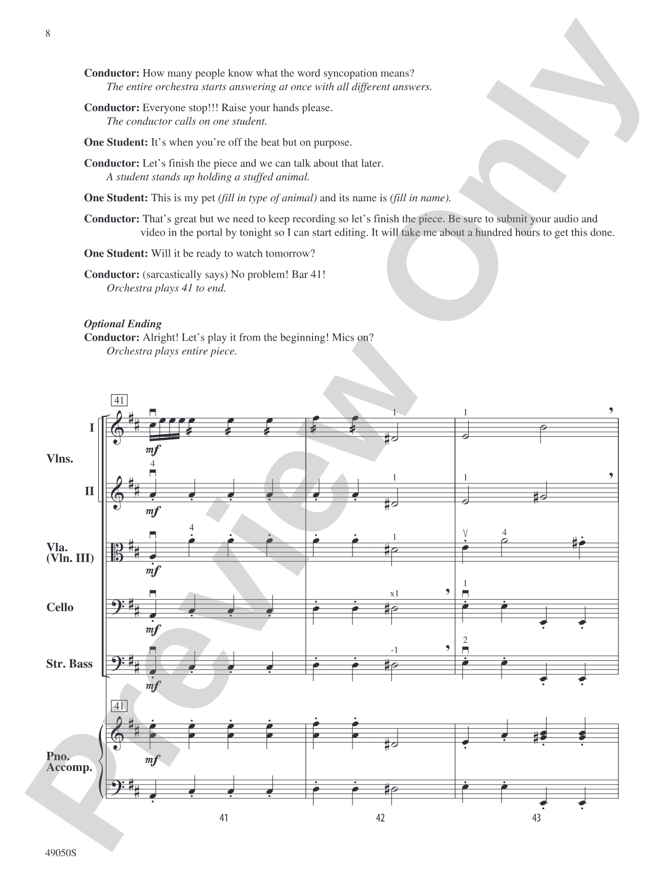 Zoomies, a Virtual Concert: String Orchestra Conductor Score & Parts