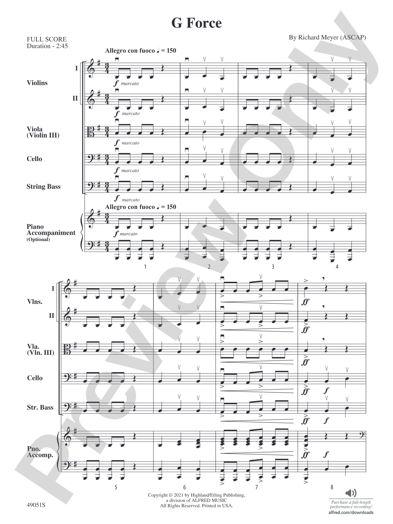 G Force: Flexible String Ensemble Conductor Score & Parts