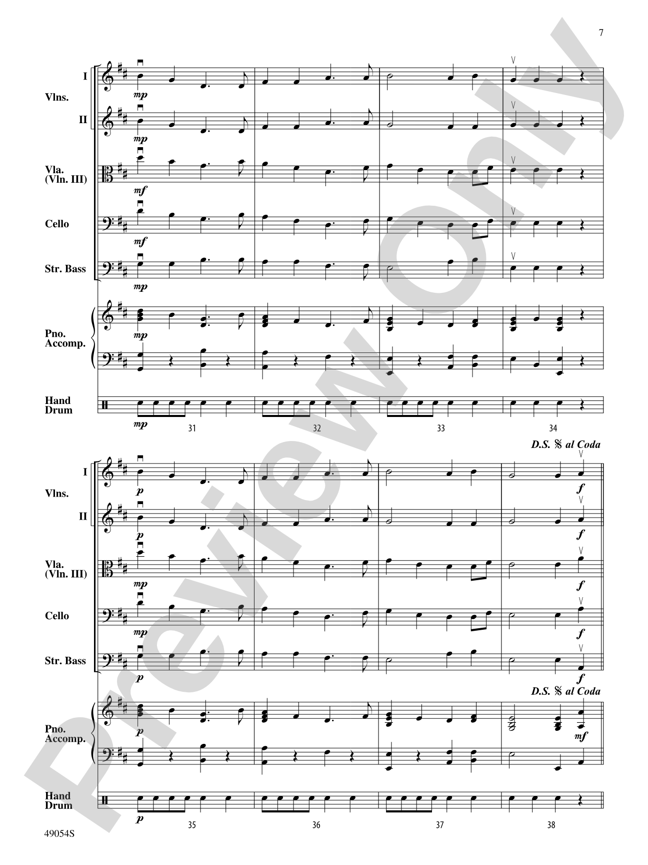 The Dancing Master: Score