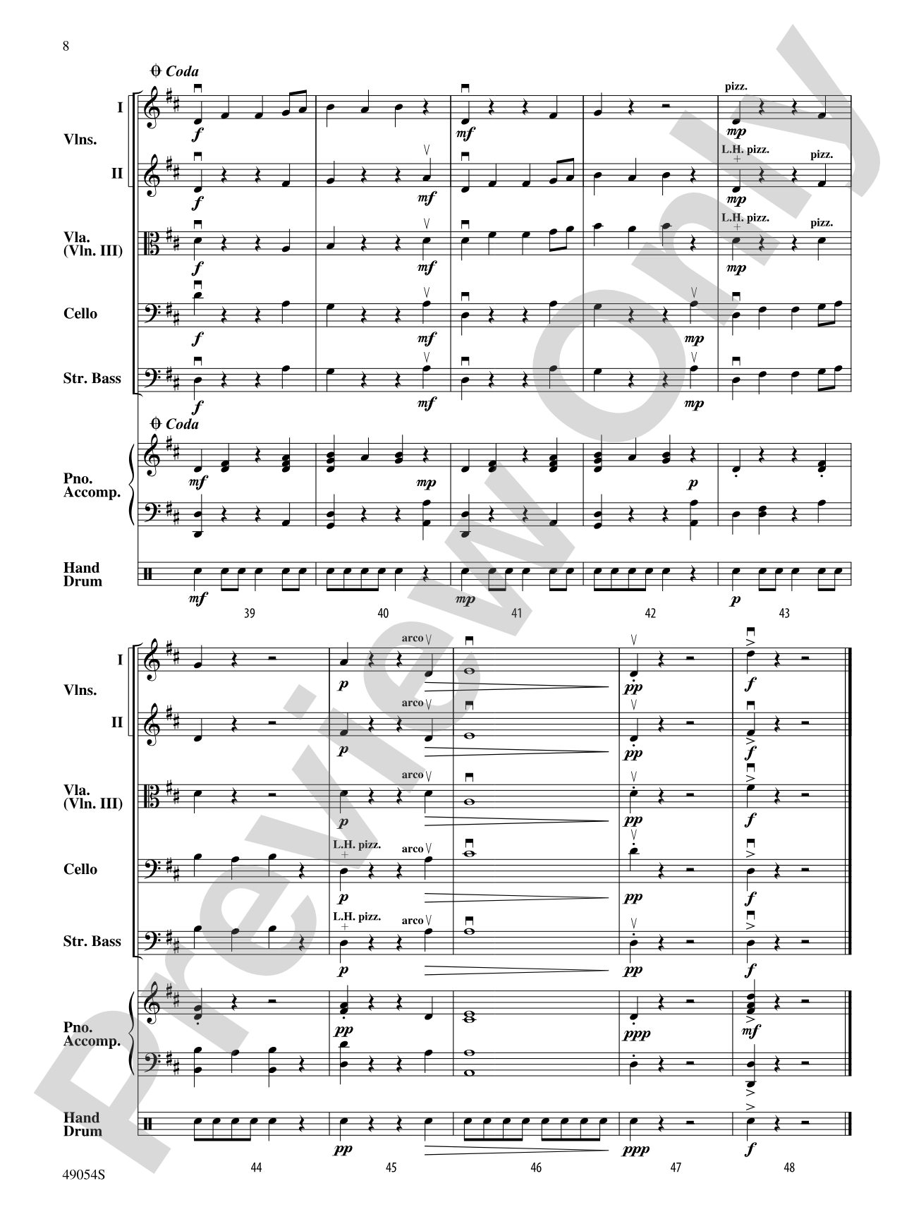 The Dancing Master: Score