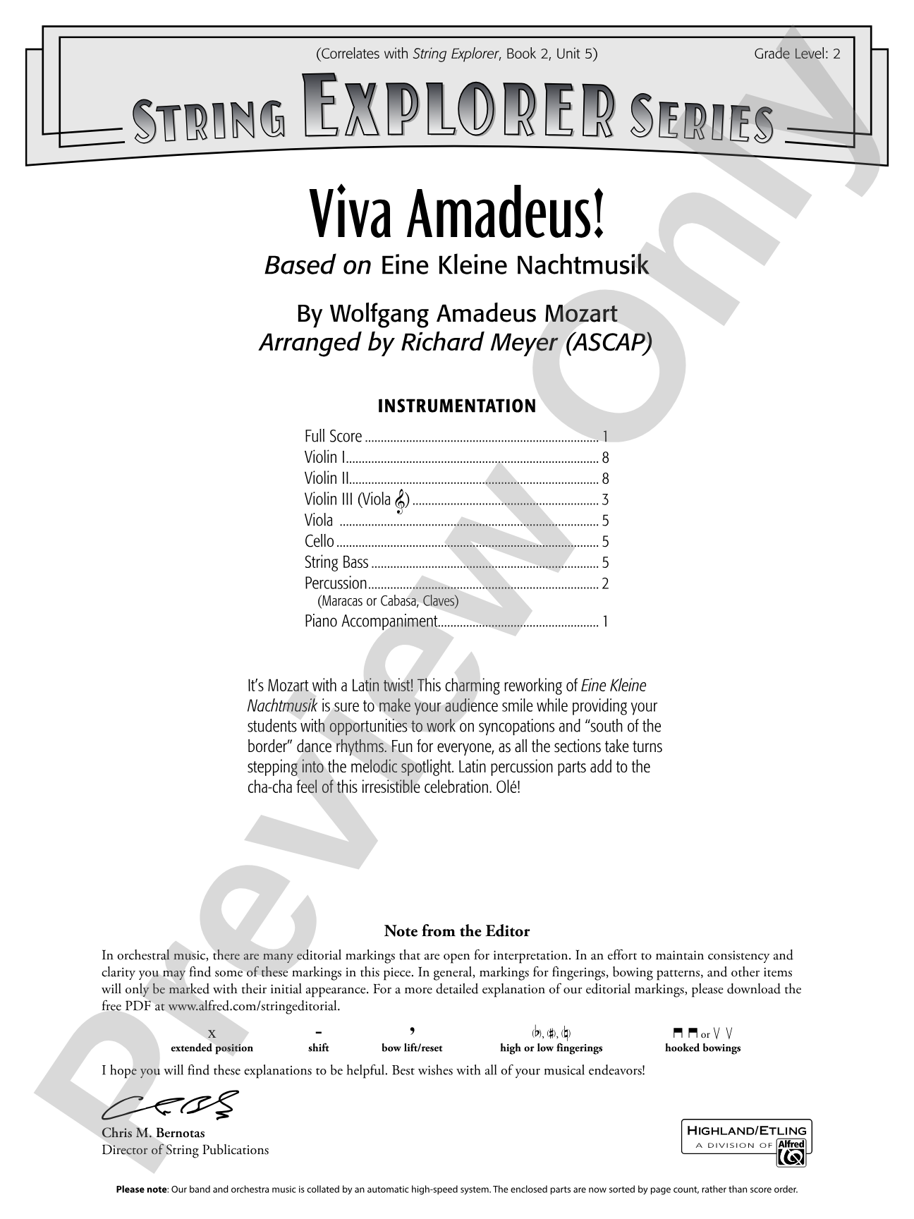 Viva Amadeus!: String Orchestra Conductor Score & Parts