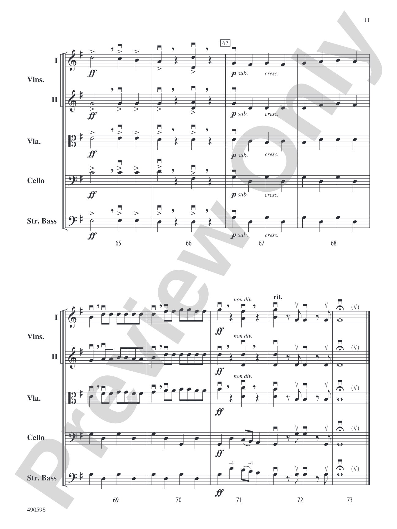Sinfonietta for Strings: String Orchestra Conductor Score & Parts