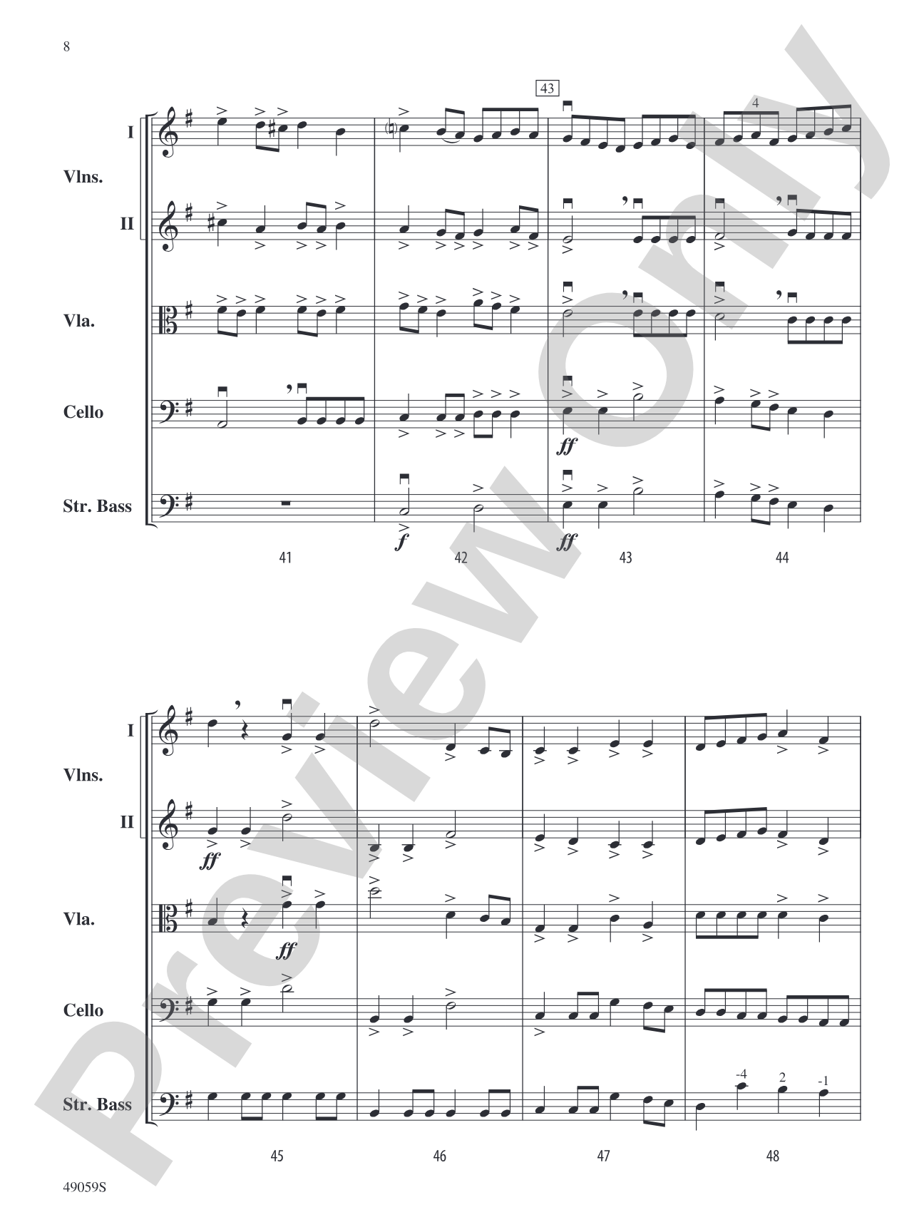 Sinfonietta for Strings: String Orchestra Conductor Score & Parts
