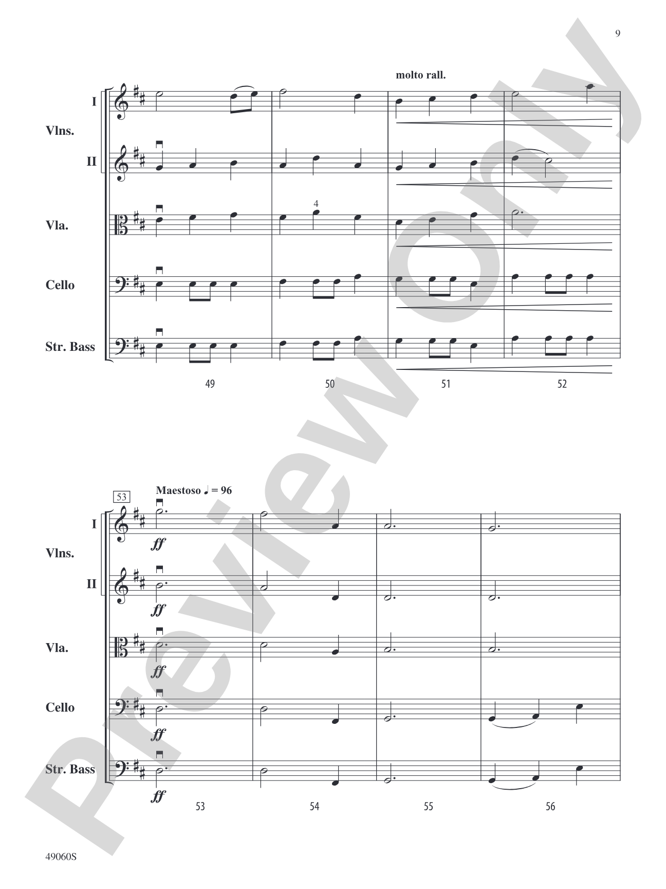 Majestic Moonlight: String Orchestra Conductor Score & Parts