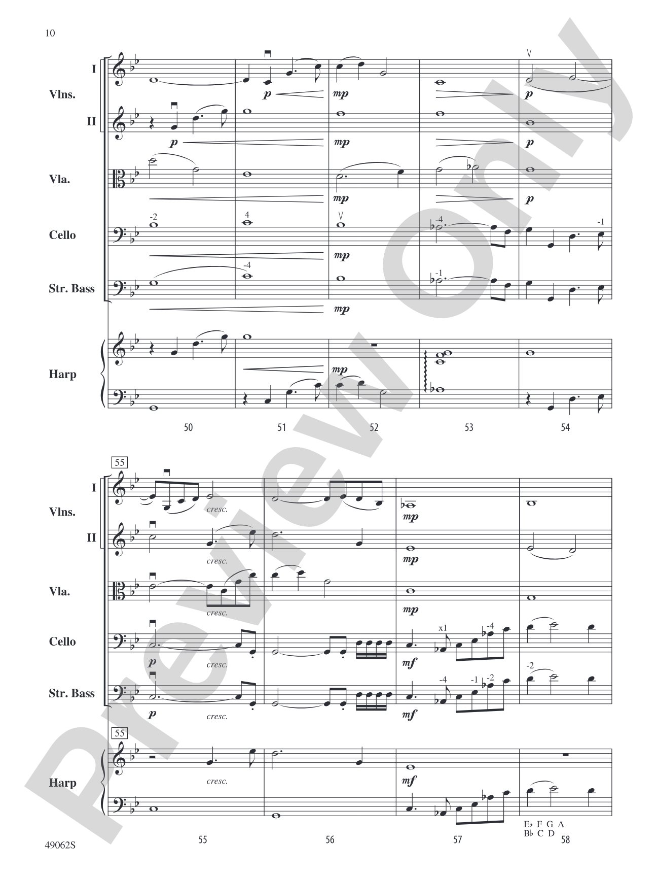 Through the Dark Domain: String Orchestra Conductor Score & Parts