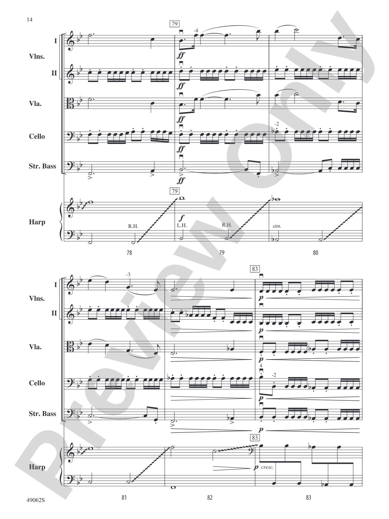 Through the Dark Domain: String Orchestra Conductor Score & Parts