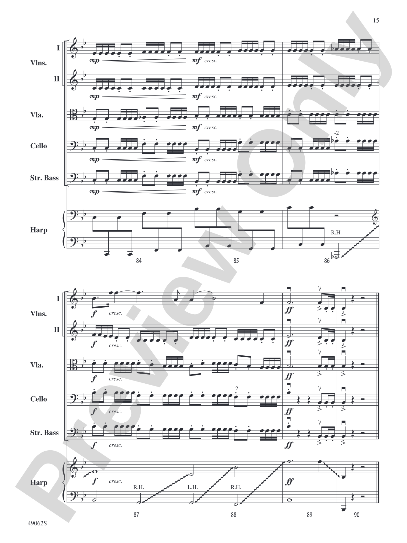 Through the Dark Domain: String Orchestra Conductor Score & Parts