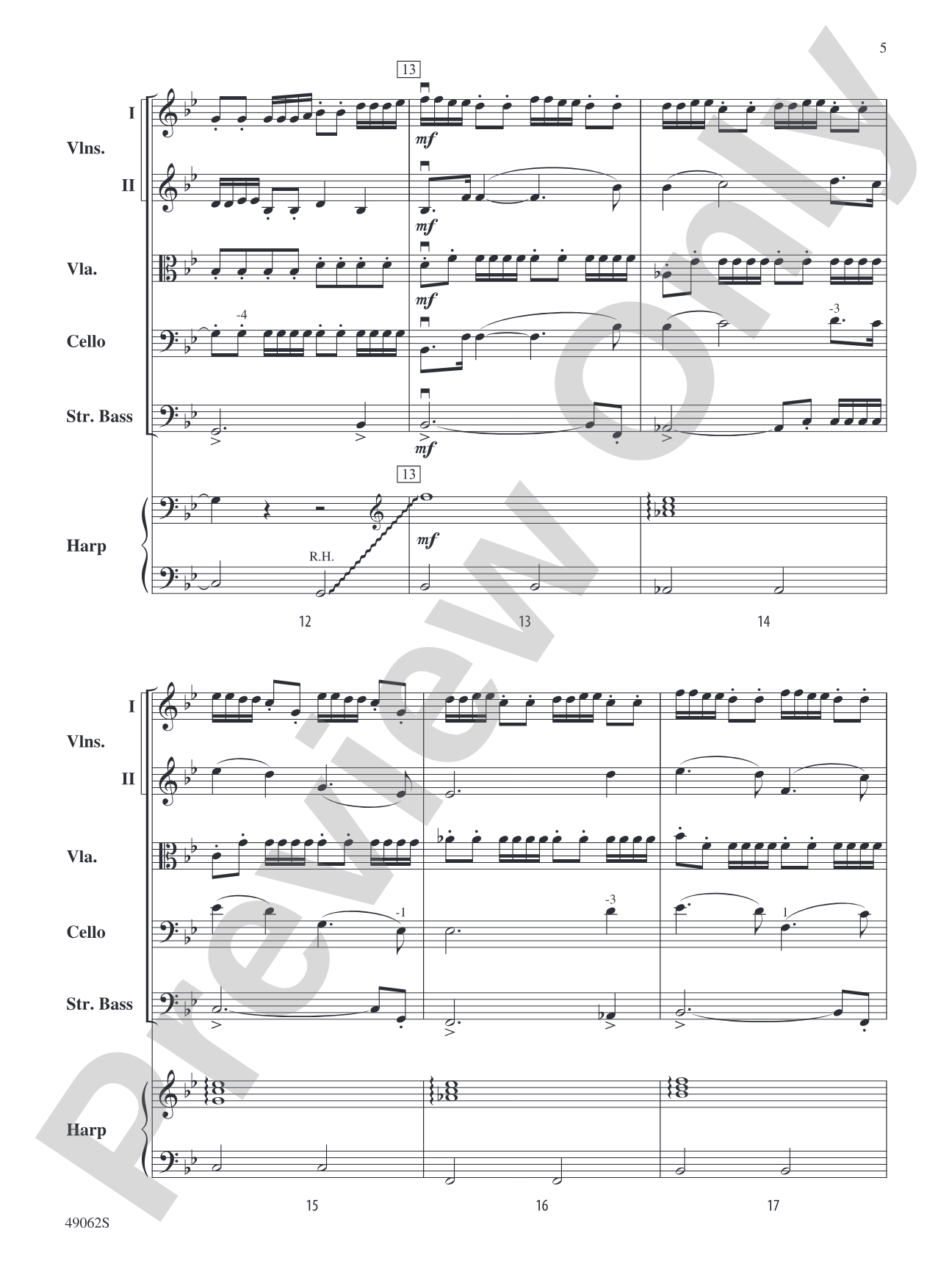 Through the Dark Domain: String Orchestra Conductor Score & Parts