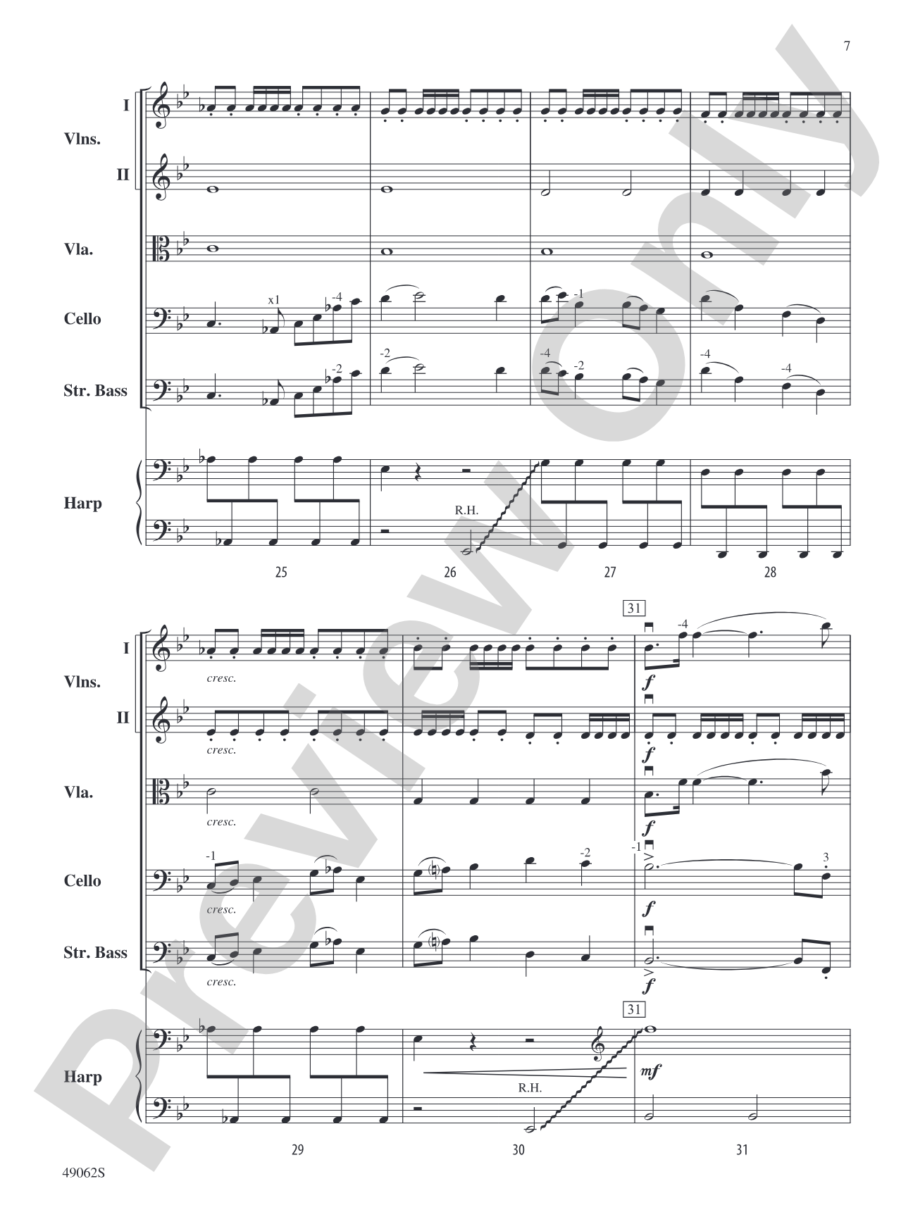 Through the Dark Domain: String Orchestra Conductor Score & Parts