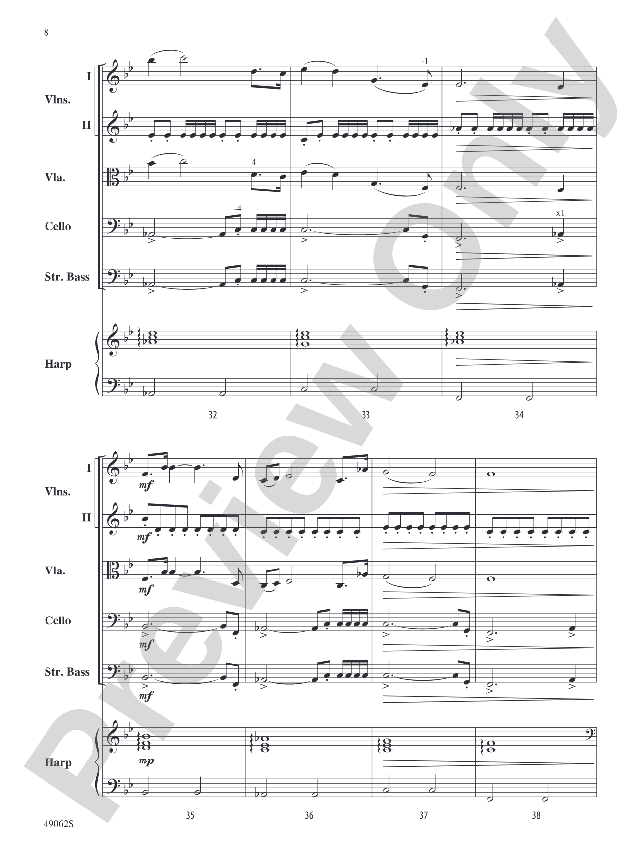 Through the Dark Domain: String Orchestra Conductor Score & Parts