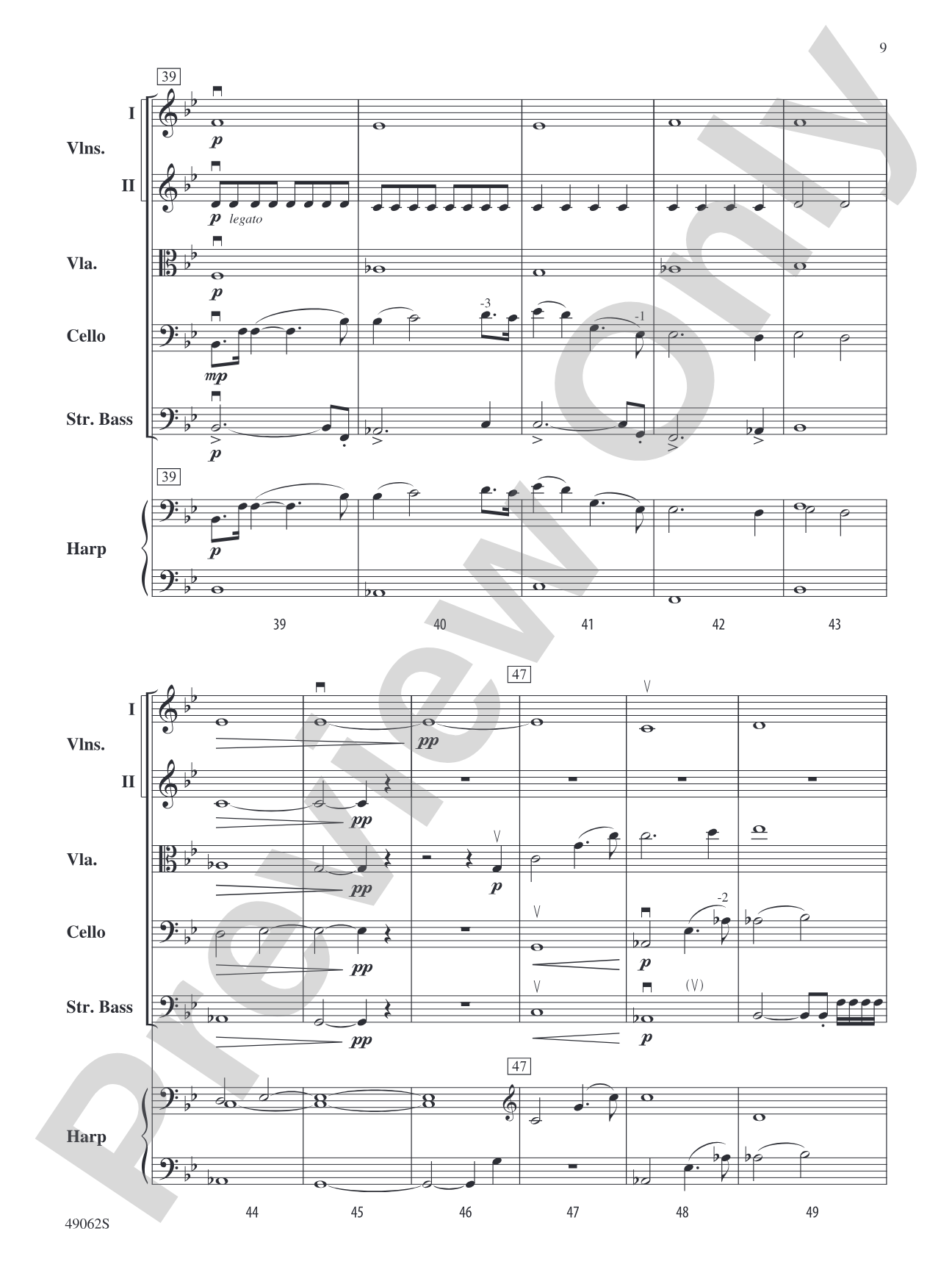 Through the Dark Domain: String Orchestra Conductor Score & Parts