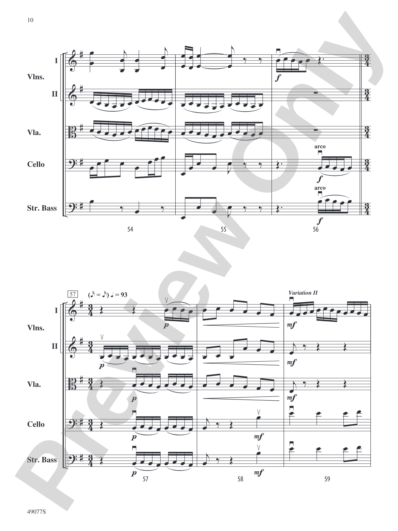 Yakama Variants: String Orchestra Conductor Score & Parts
