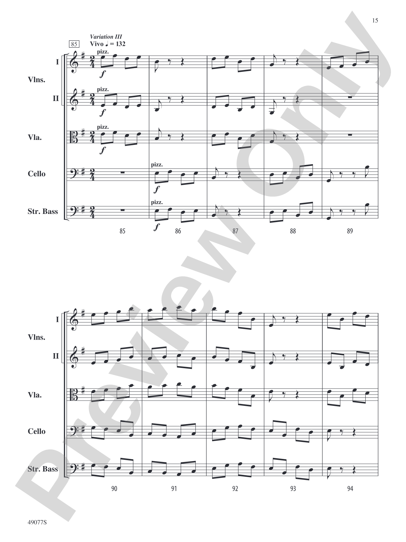 Yakama Variants: String Orchestra Conductor Score & Parts
