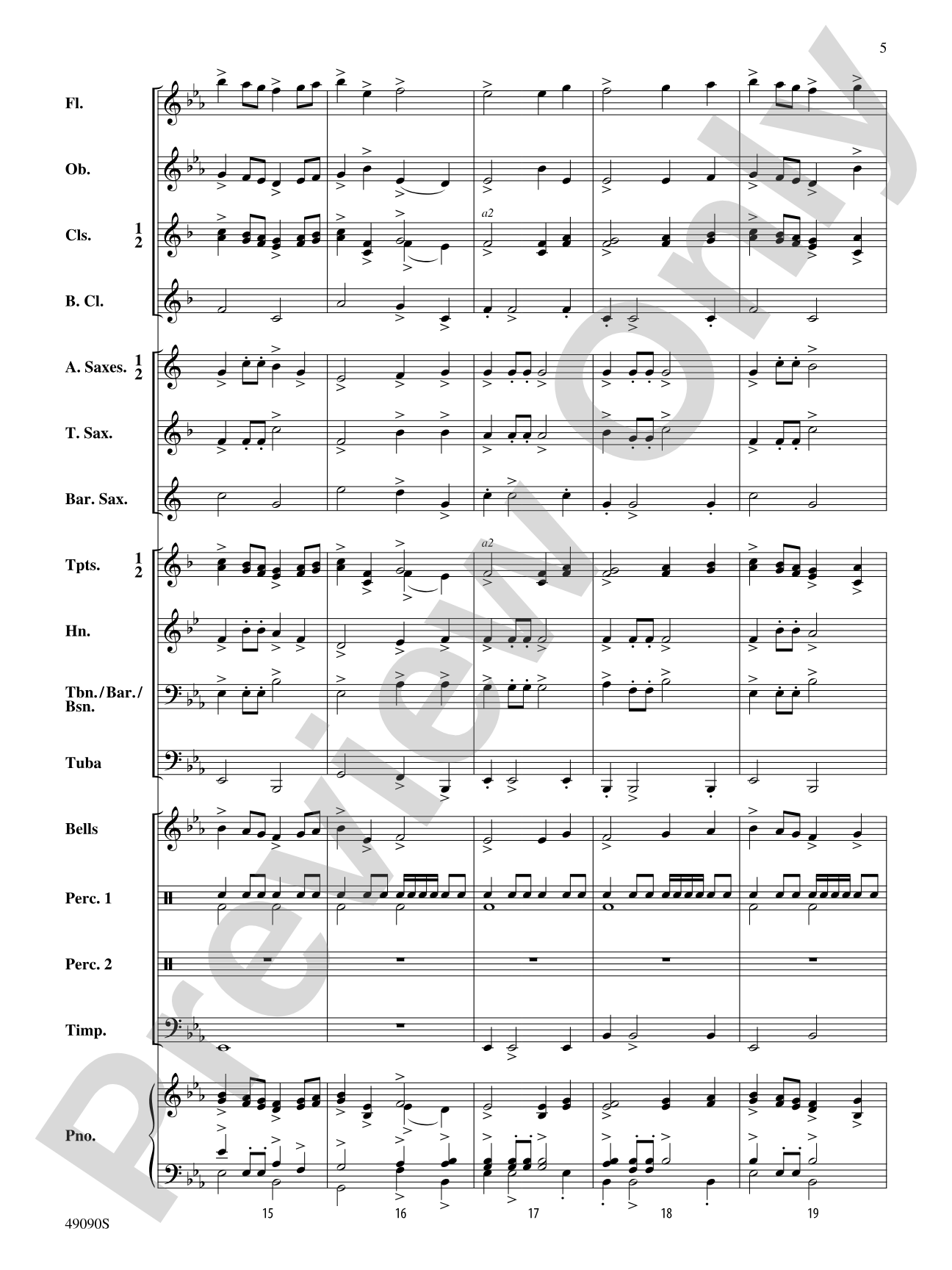 A Woodland Celebration: Concert Band Conductor Score & Parts