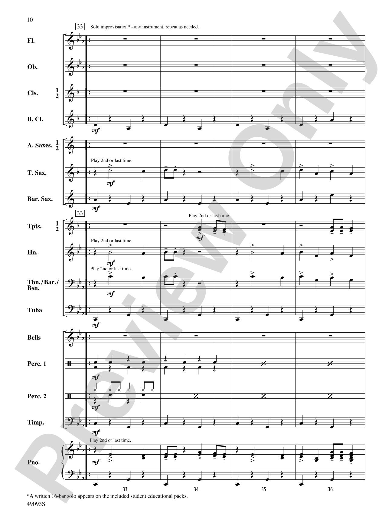 Cool Breeze: Concert Band Conductor Score & Parts
