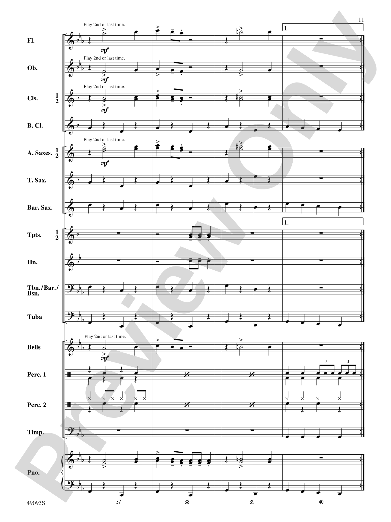 Cool Breeze: Concert Band Conductor Score & Parts