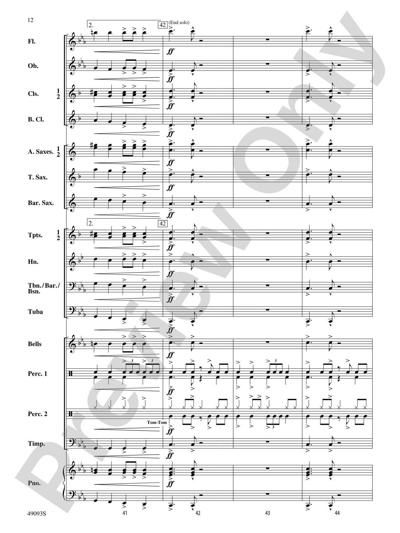 Cool Breeze: Concert Band Conductor Score & Parts