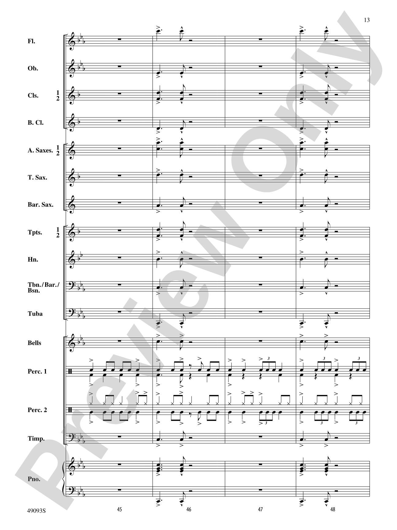 Cool Breeze: Concert Band Conductor Score & Parts
