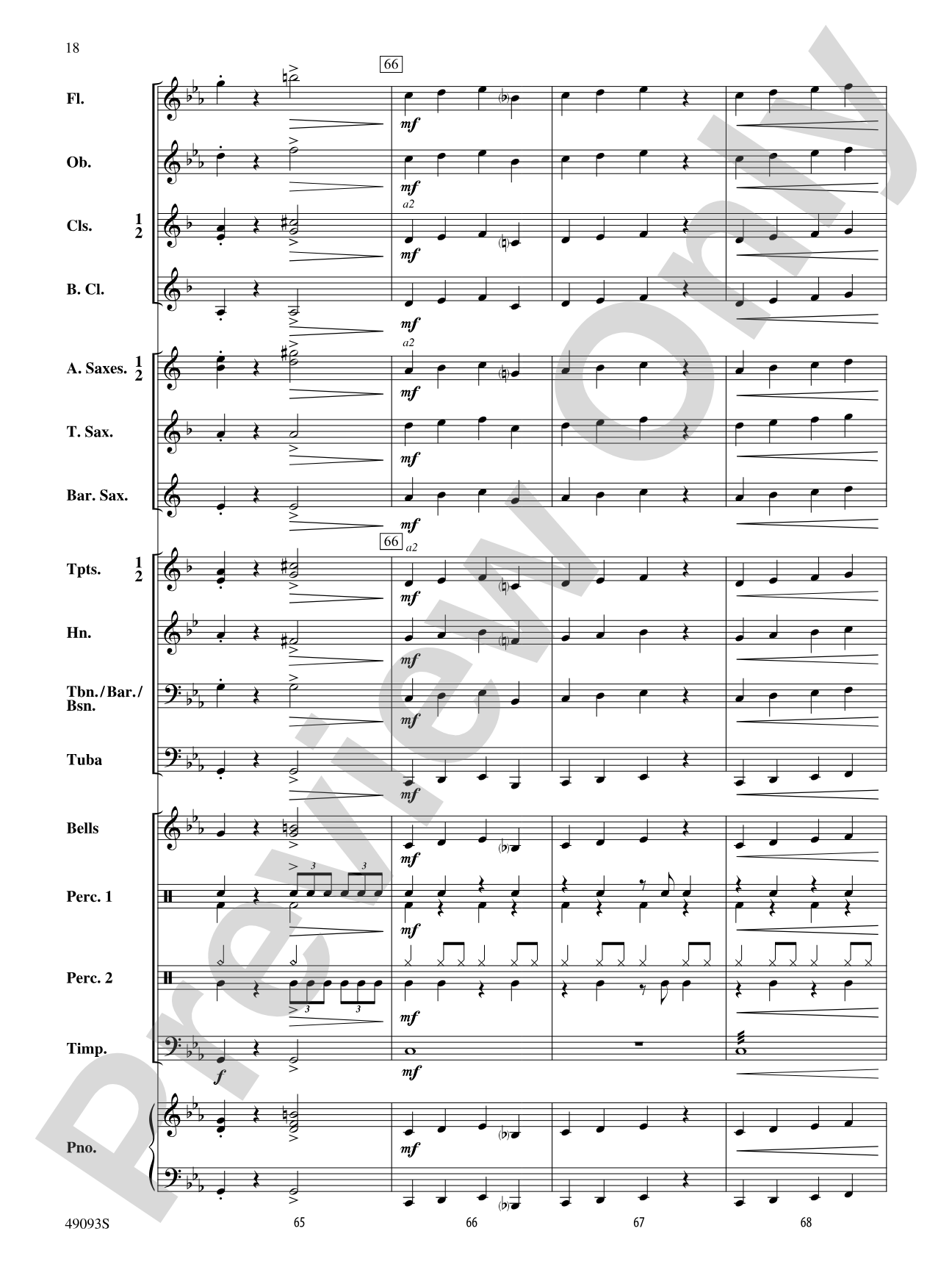 Cool Breeze: Concert Band Conductor Score & Parts