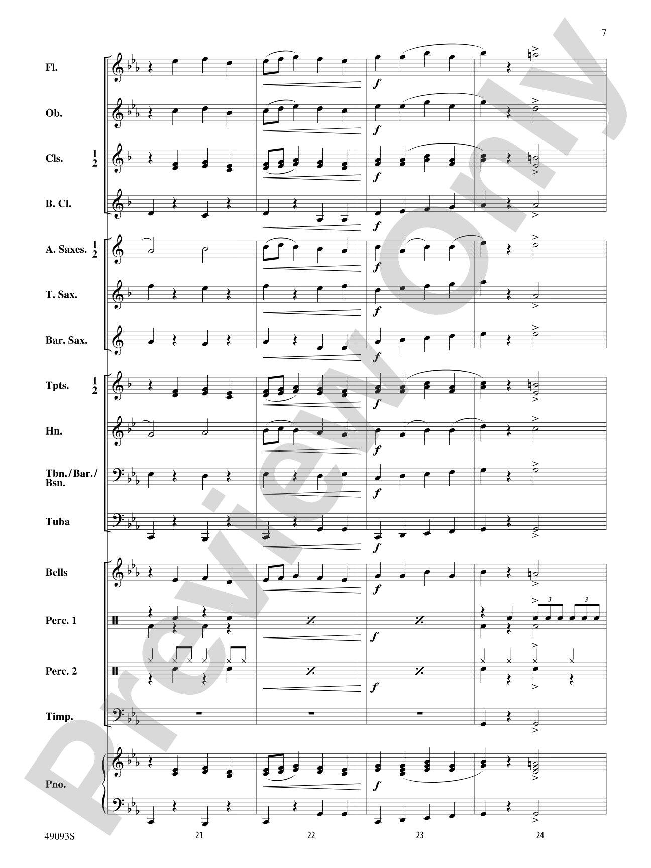 Cool Breeze: Concert Band Conductor Score & Parts