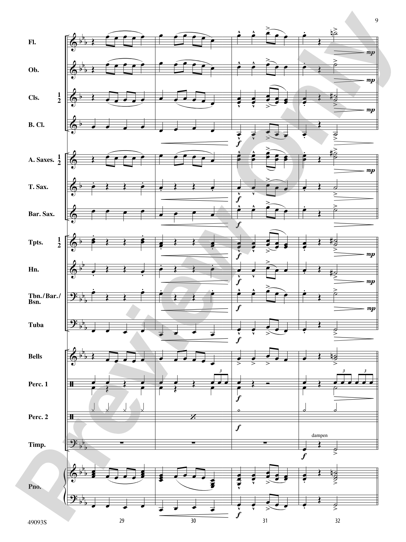 Cool Breeze: Concert Band Conductor Score & Parts