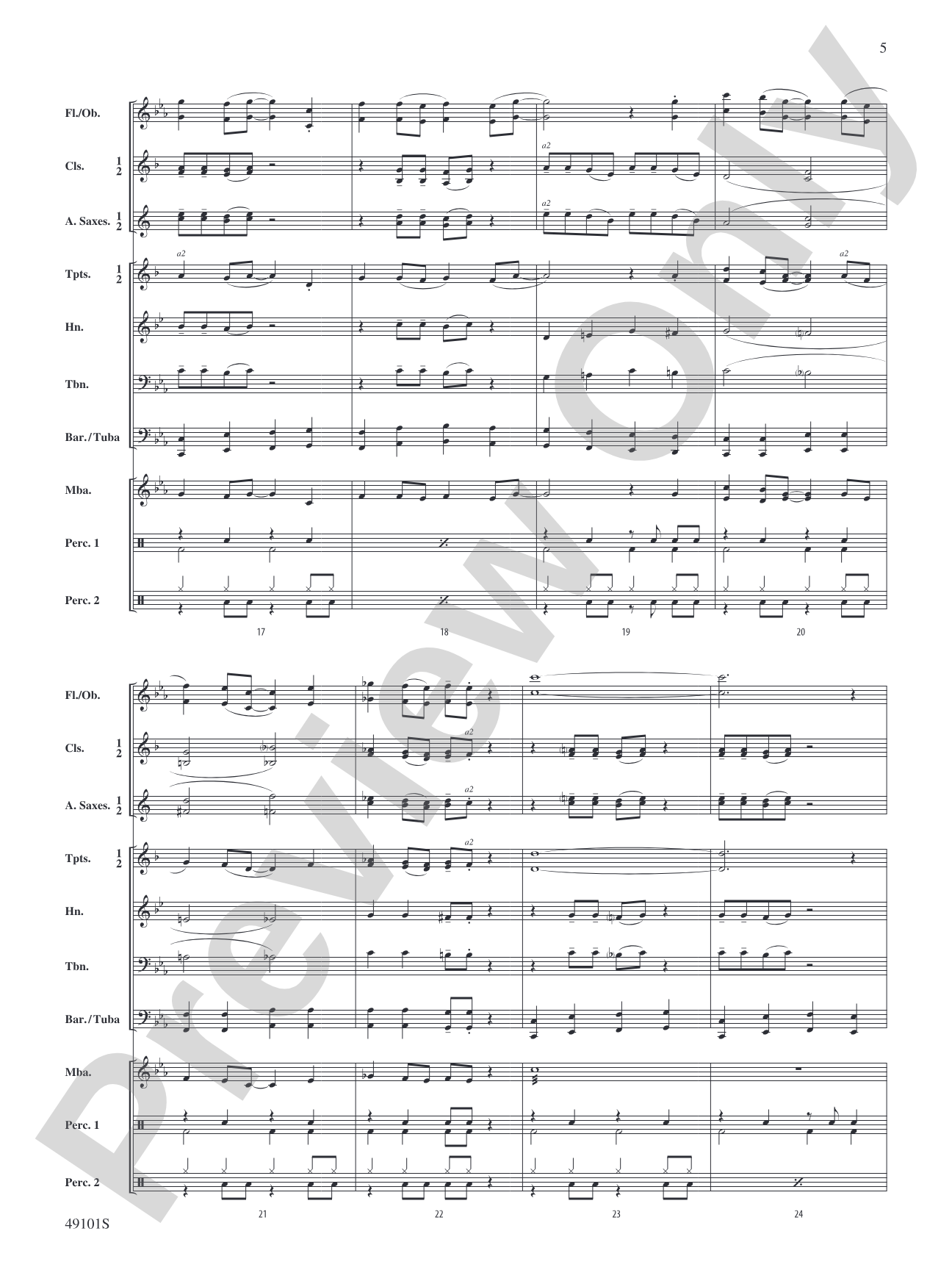 Groovin': Concert Band Conductor Score & Parts