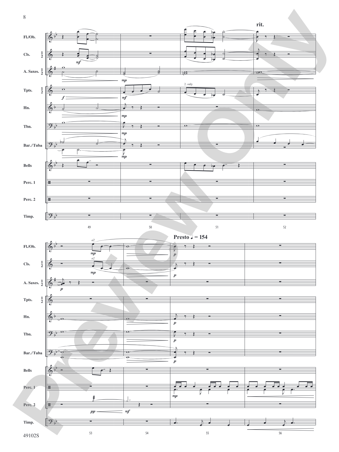 Retrograde: Concert Band Conductor Score & Parts