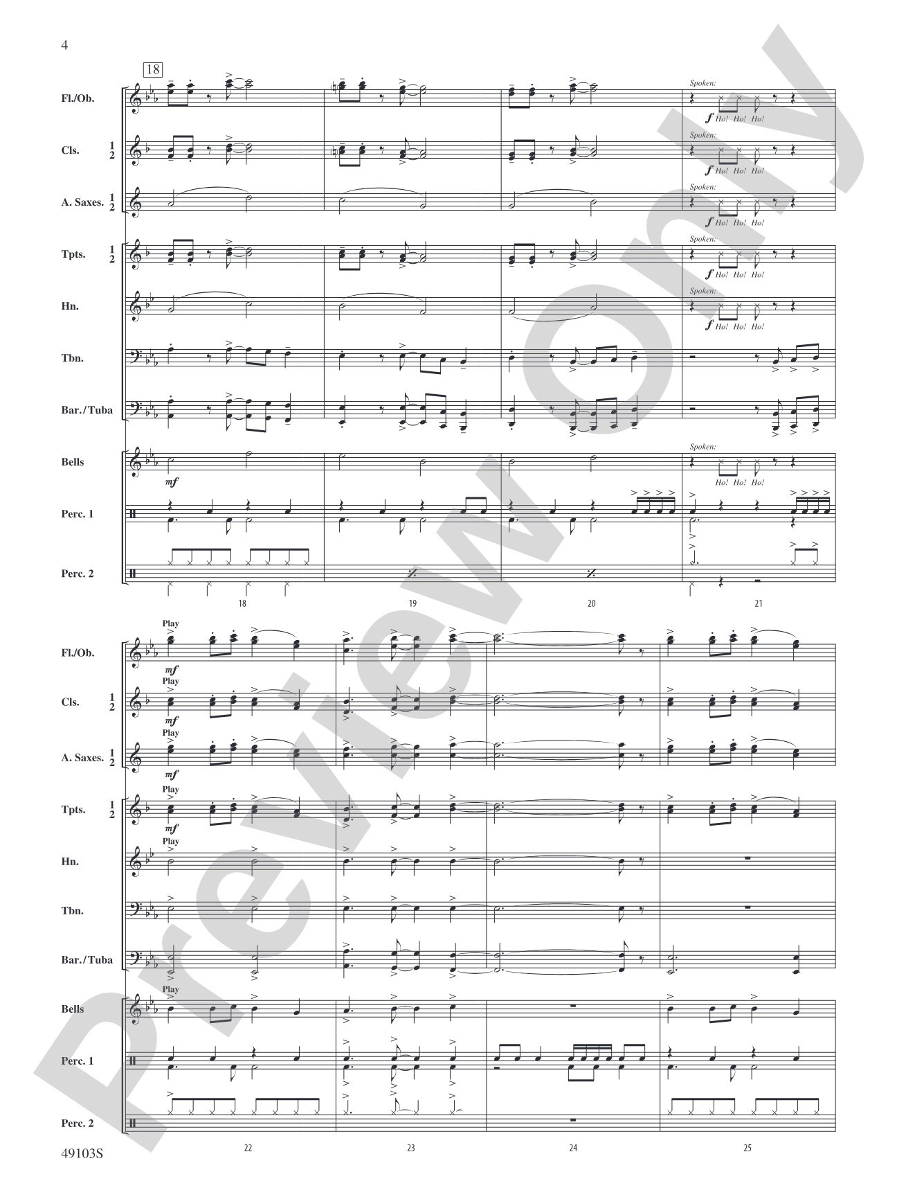 Santa's Holiday Jam: Concert Band Conductor Score & Parts