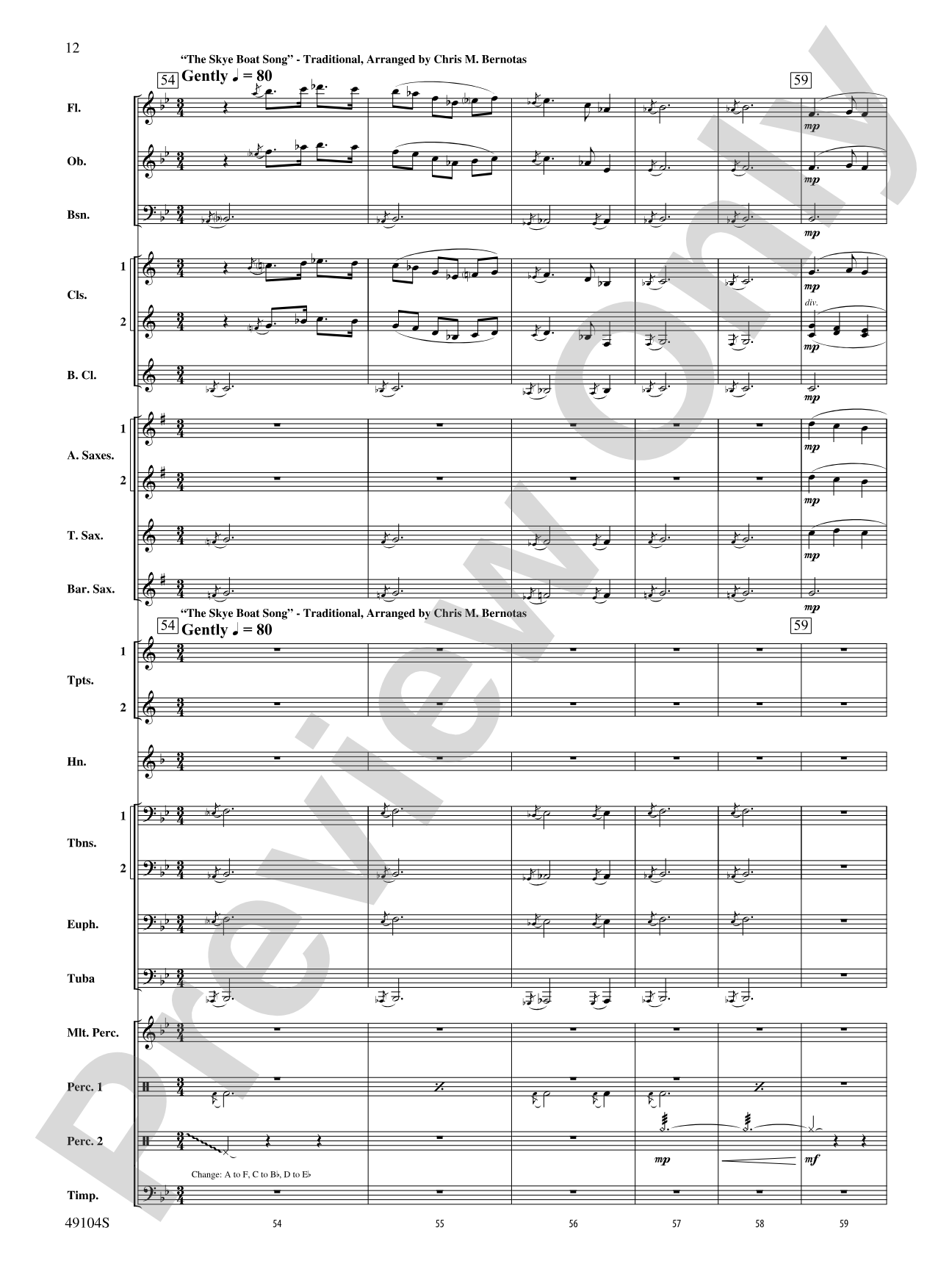Folk Song Celebration: Concert Band Conductor Score & Parts