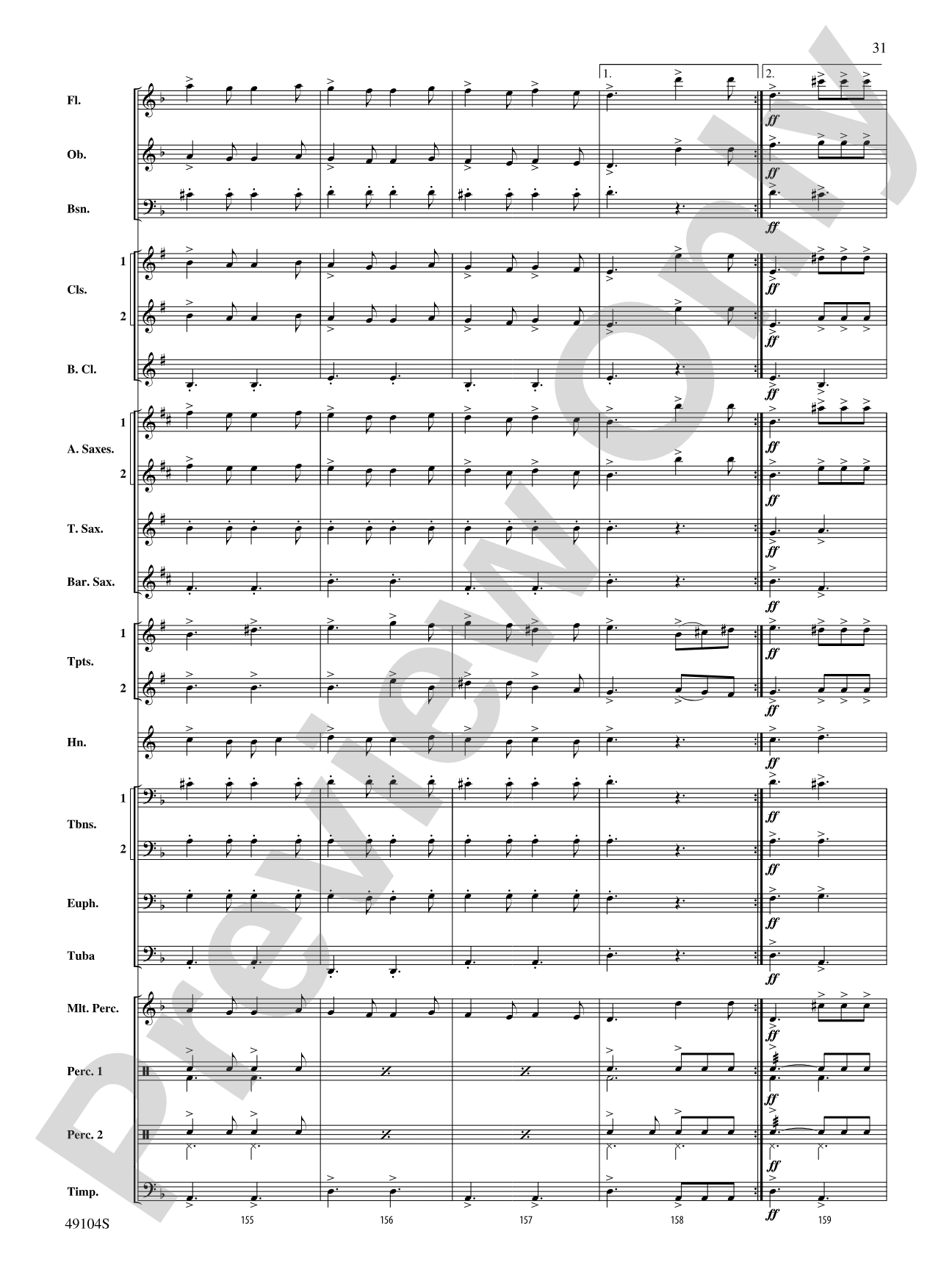 Folk Song Celebration: Concert Band Conductor Score & Parts