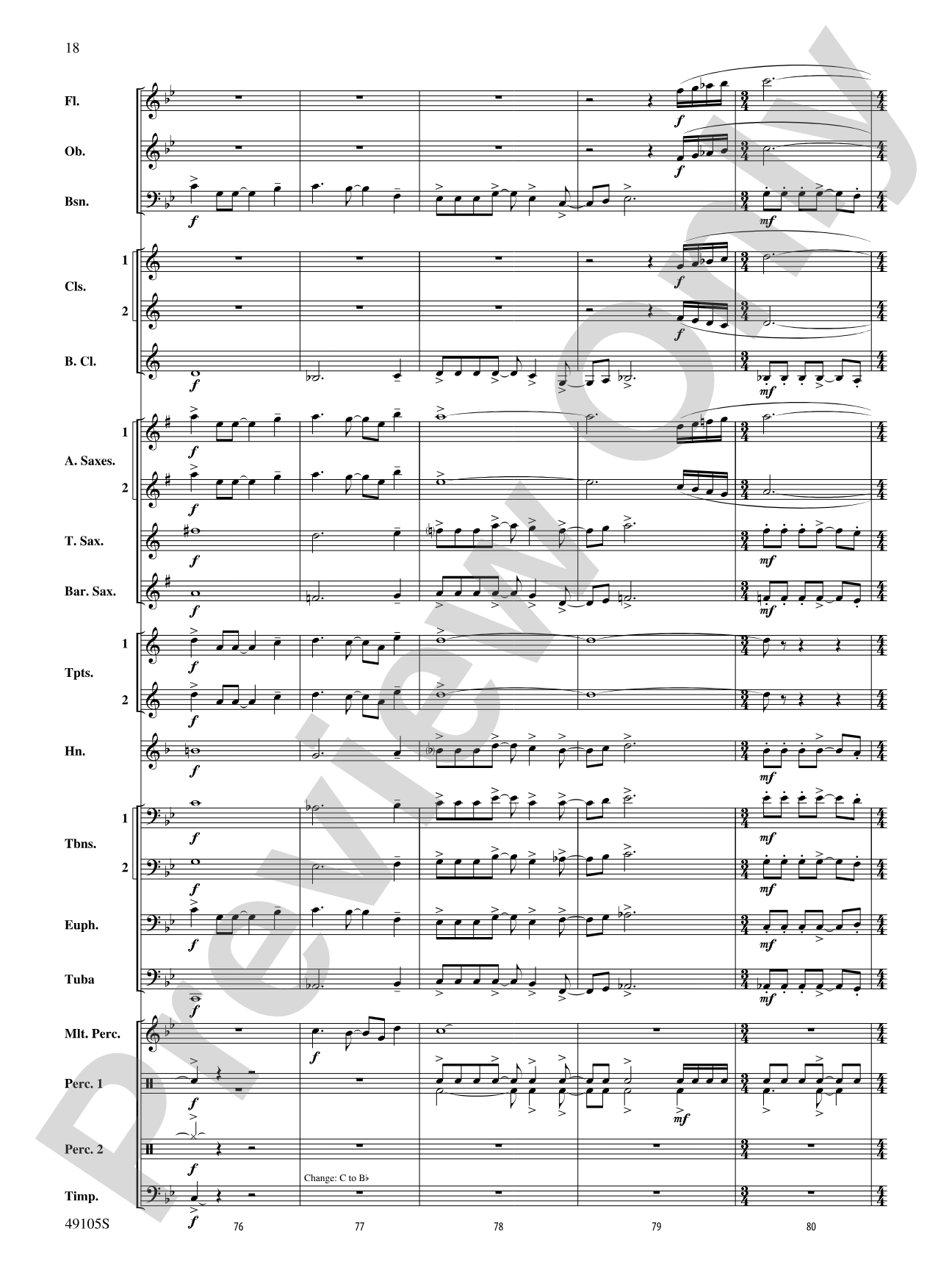 Covenant: Concert Band Conductor Score & Parts
