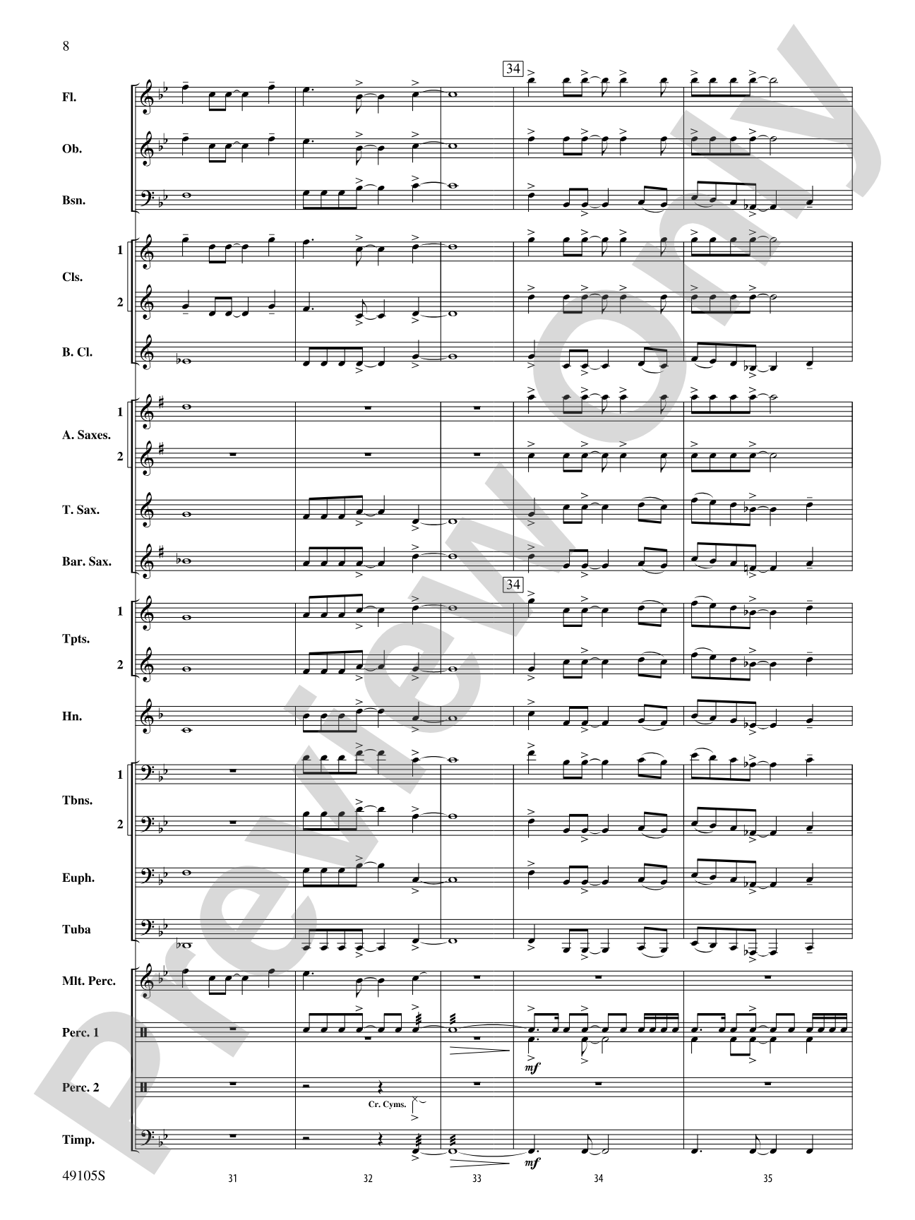 Covenant: Concert Band Conductor Score & Parts