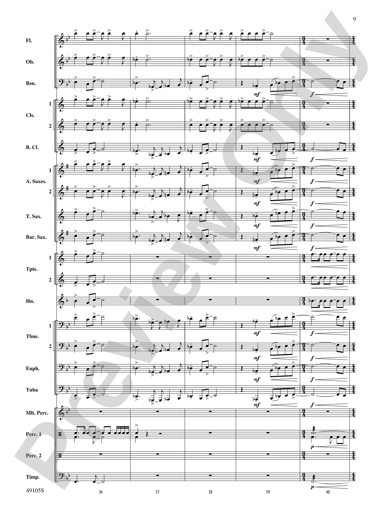 Covenant: Concert Band Conductor Score & Parts