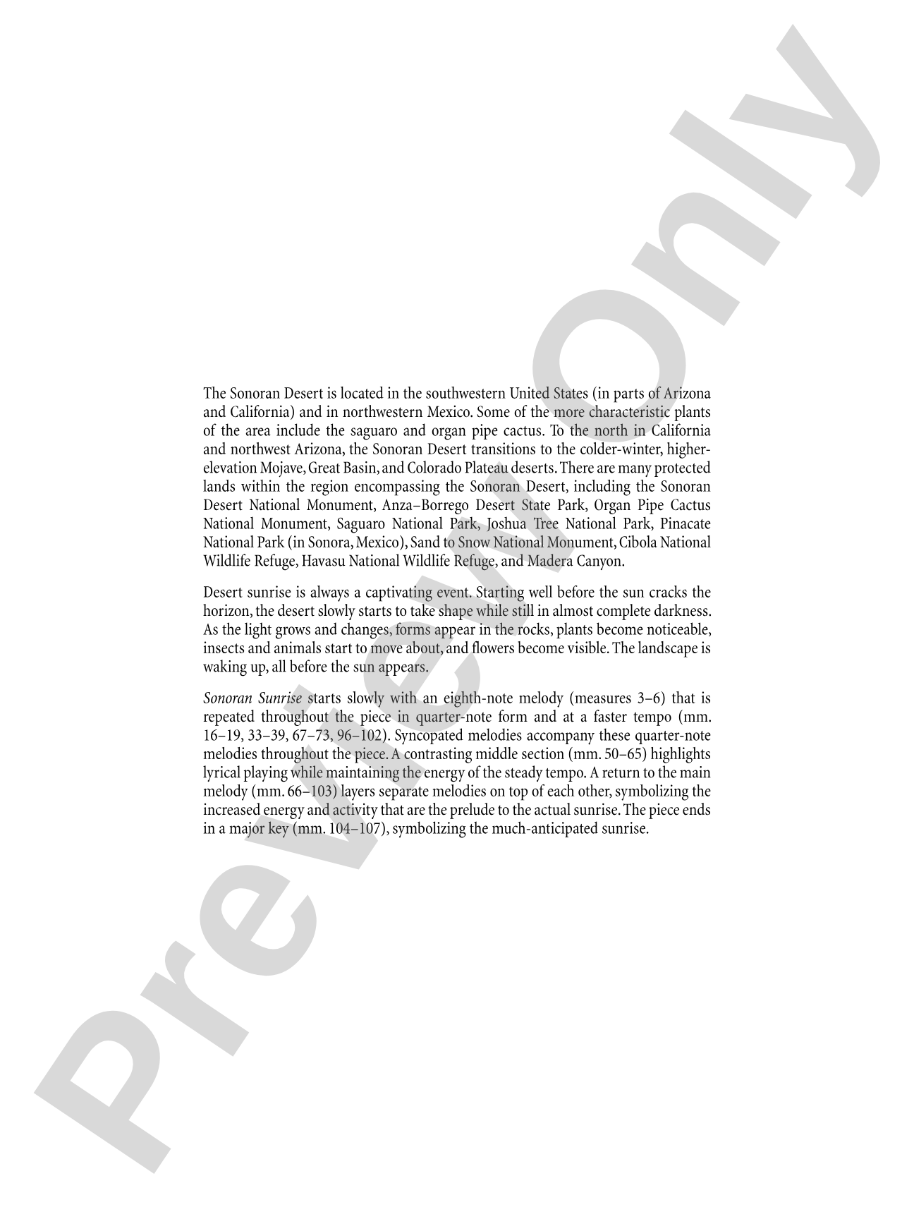 Sonoran Sunrise: Concert Band Conductor Score & Parts