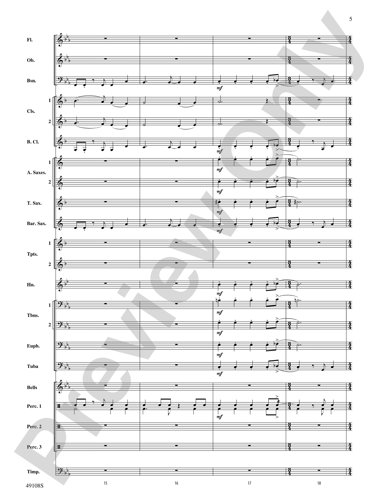 Tango for Two Left Feet: Concert Band Conductor Score & Parts