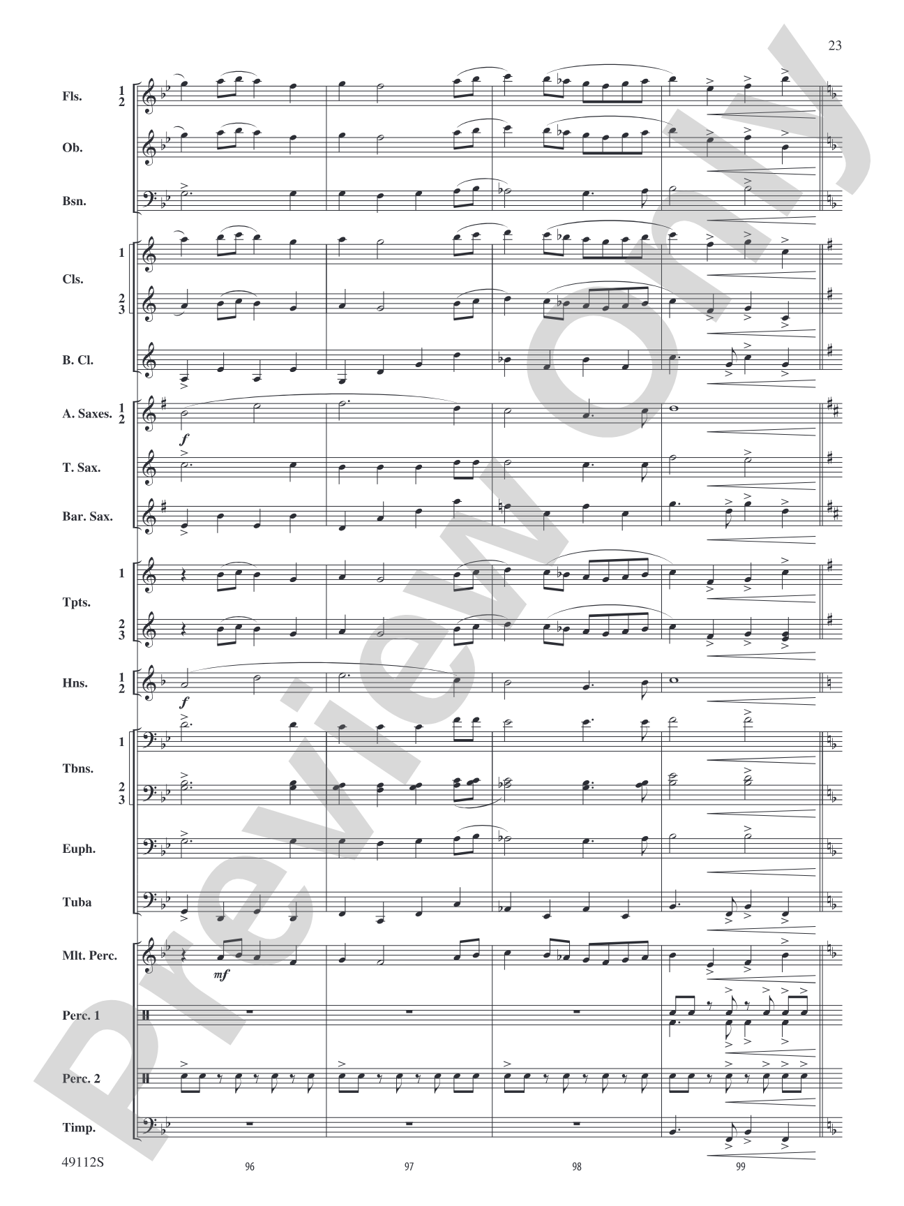 Golden Celebration Overture: Concert Band Conductor Score & Parts