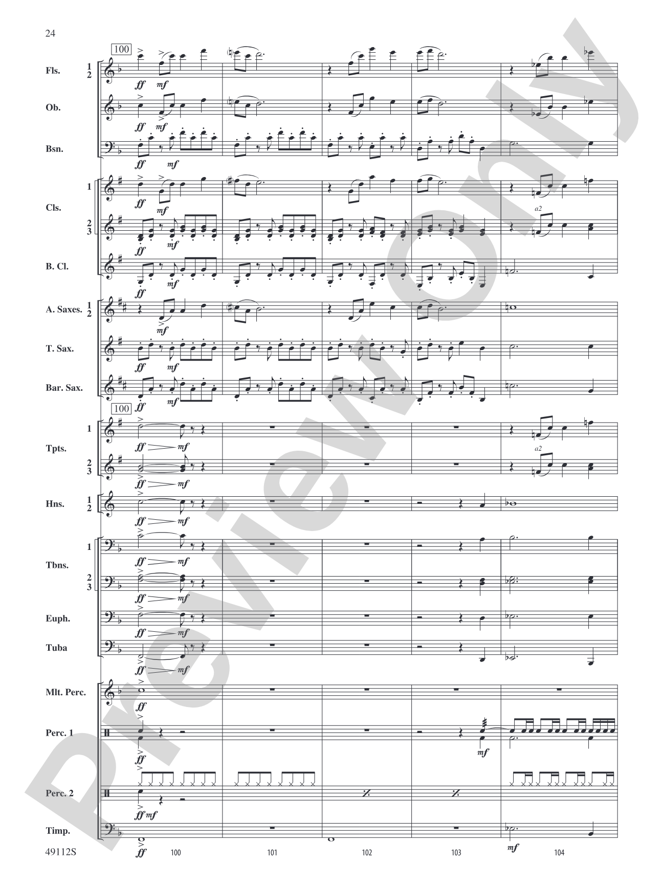 Golden Celebration Overture: Concert Band Conductor Score & Parts
