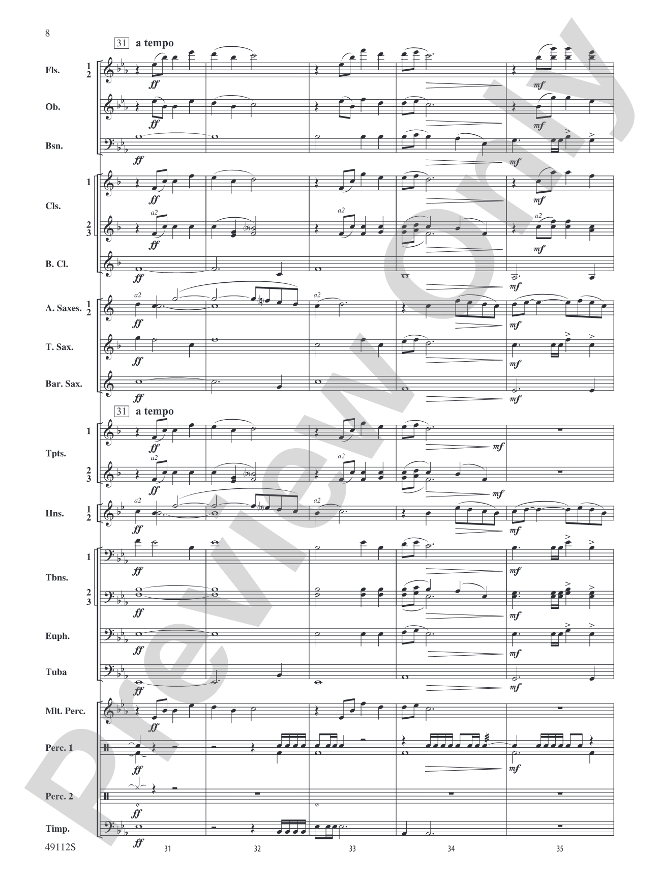 Golden Celebration Overture: Concert Band Conductor Score & Parts