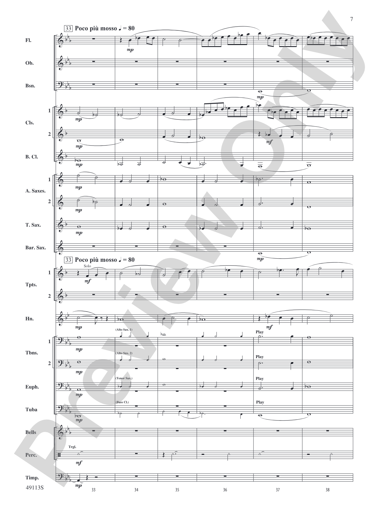 South Shore Soliloquy: Concert Band Conductor Score & Parts