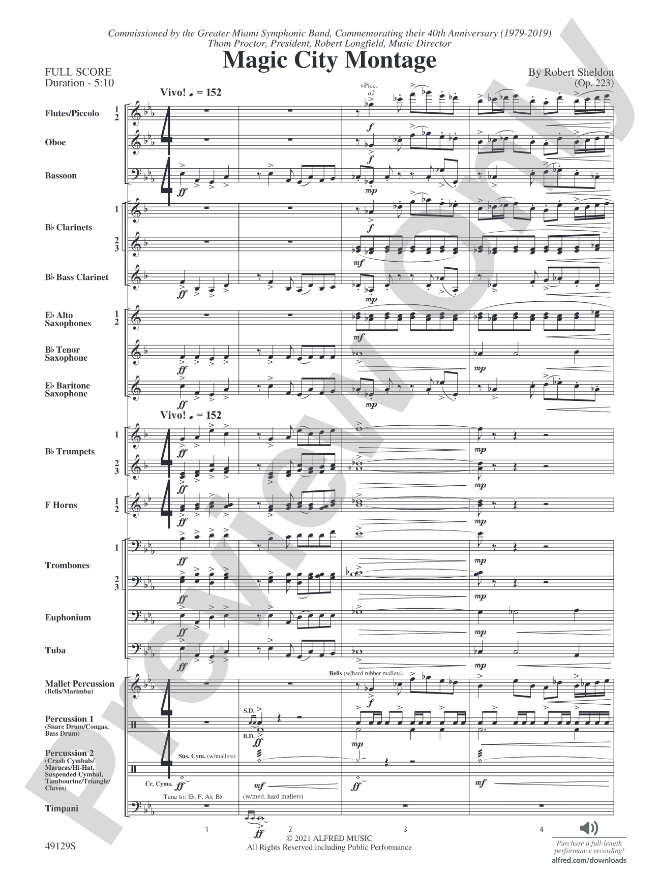 Magic City Montage: Concert Band Conductor Score & Parts