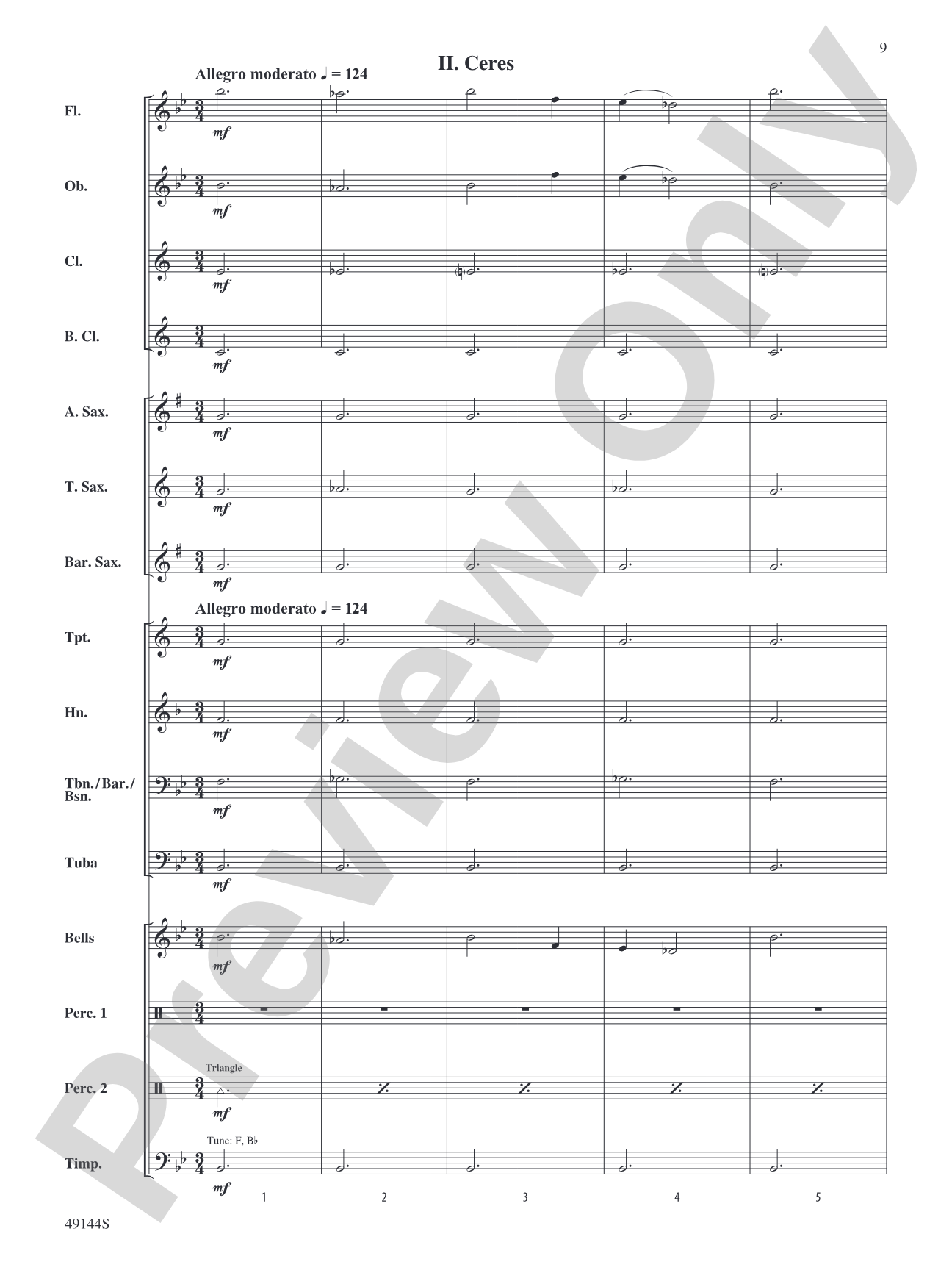 Asteroids: Concert Band Conductor Score & Parts