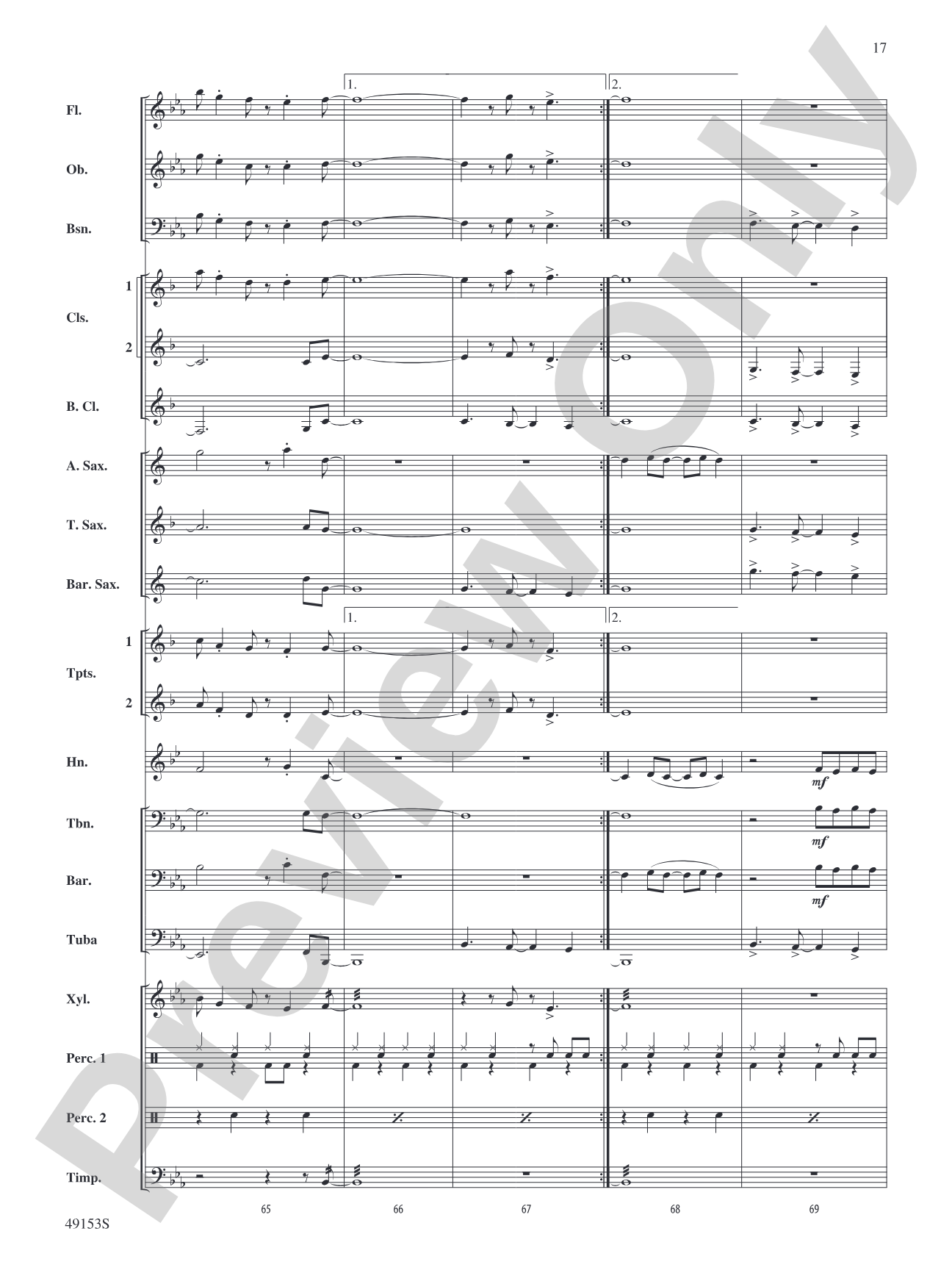 Blinding Lights: Concert Band Conductor Score & Parts